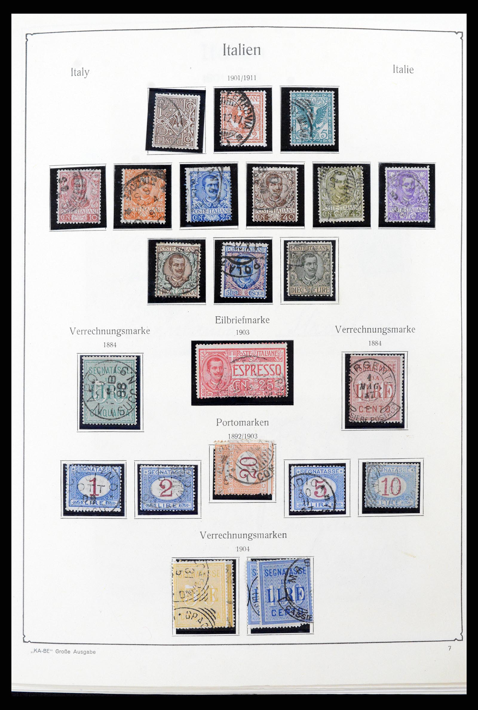 37605 016 - Postzegelverzameling 37605 Italië en Staten 1855-1974.