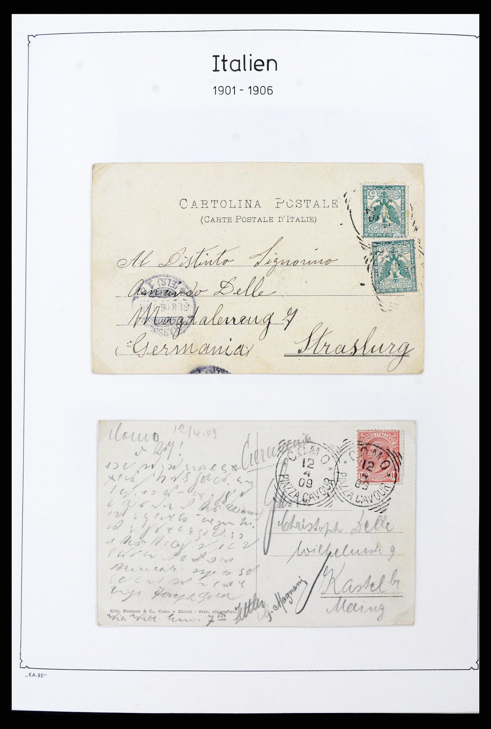 37605 017 - Postzegelverzameling 37605 Italië en Staten 1855-1974.
