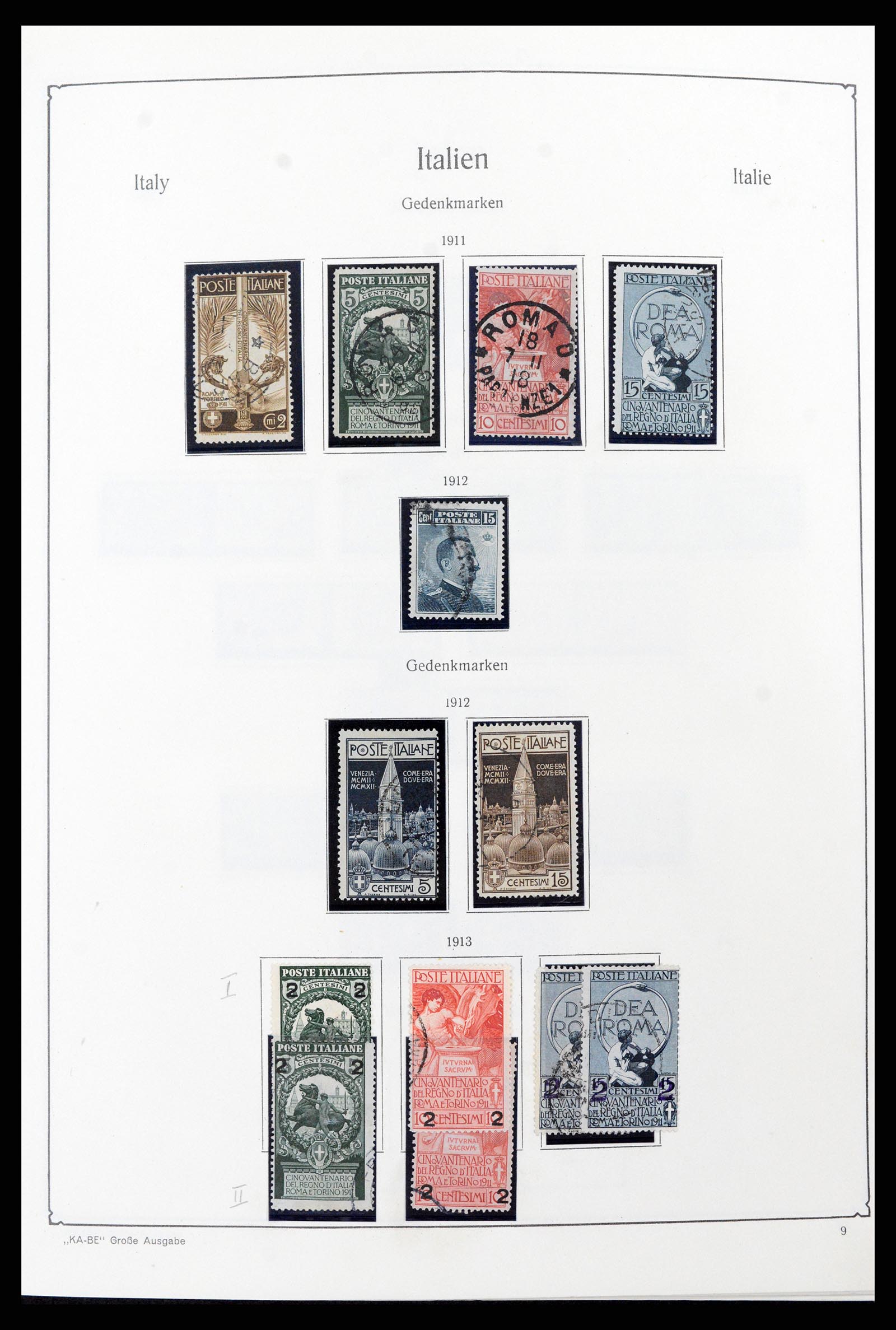 37605 020 - Postzegelverzameling 37605 Italië en Staten 1855-1974.