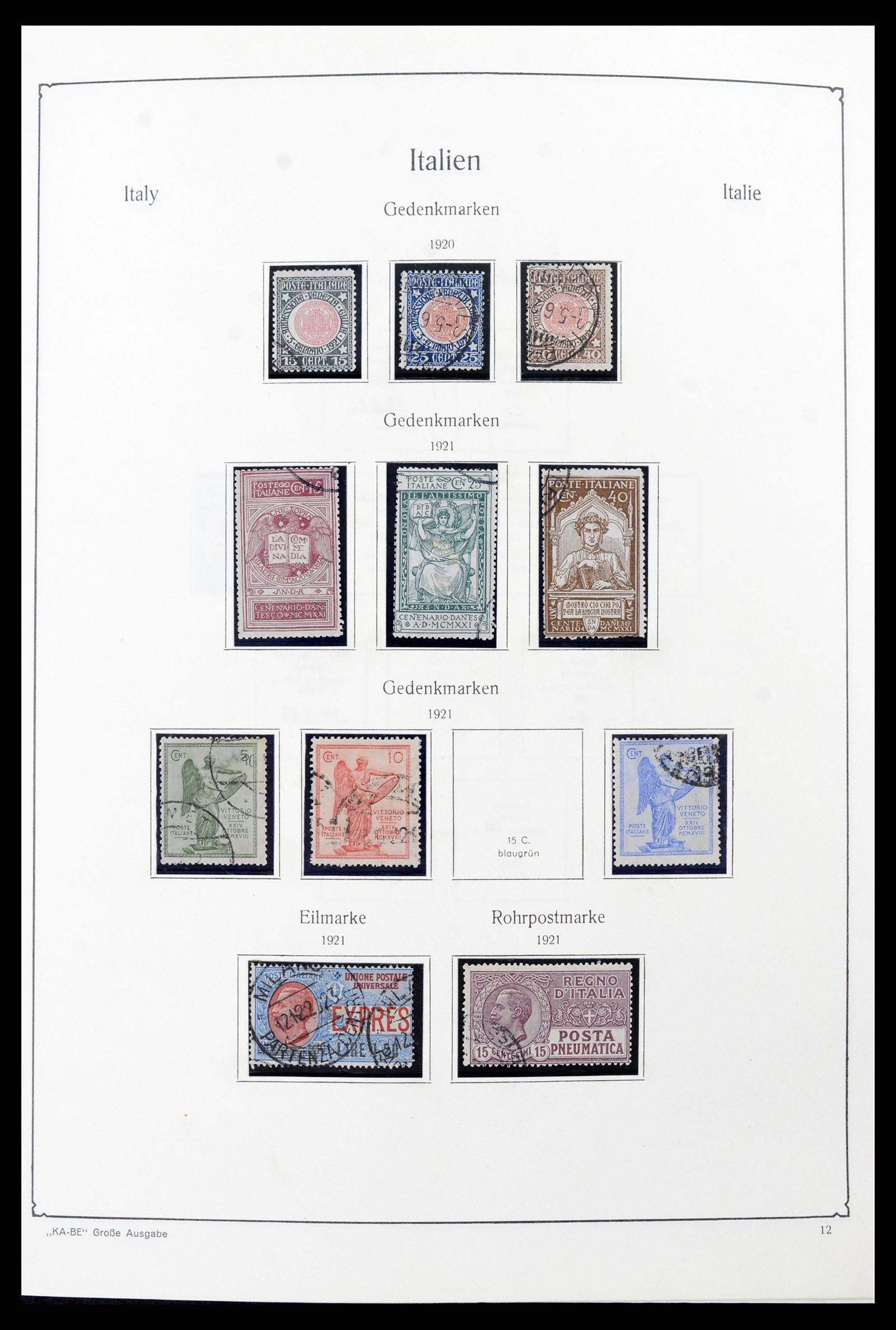 37605 026 - Stamp collection 37605 Italy and States 1855-1974.