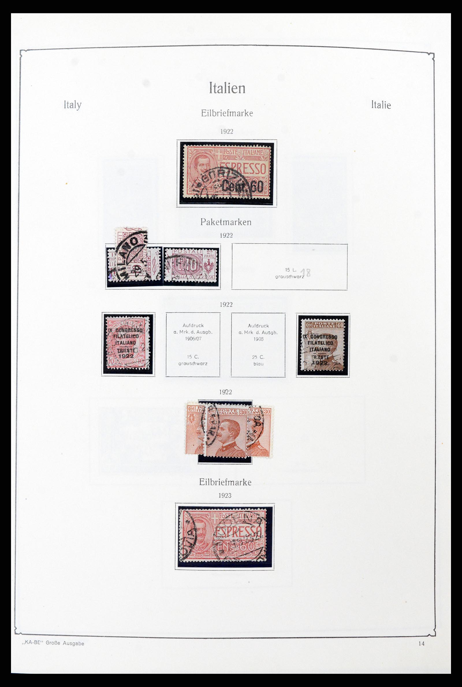 37605 029 - Stamp collection 37605 Italy and States 1855-1974.
