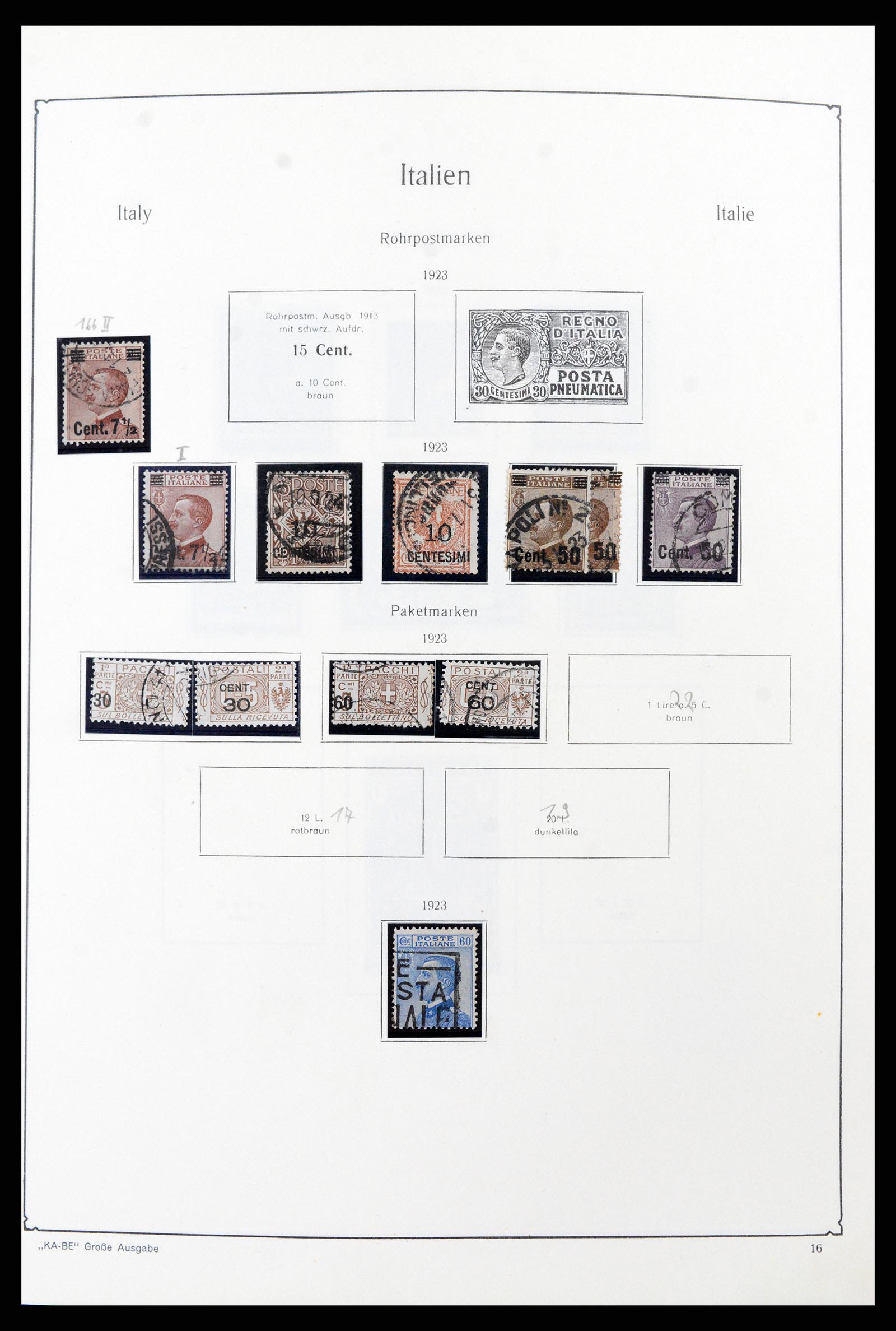 37605 031 - Postzegelverzameling 37605 Italië en Staten 1855-1974.