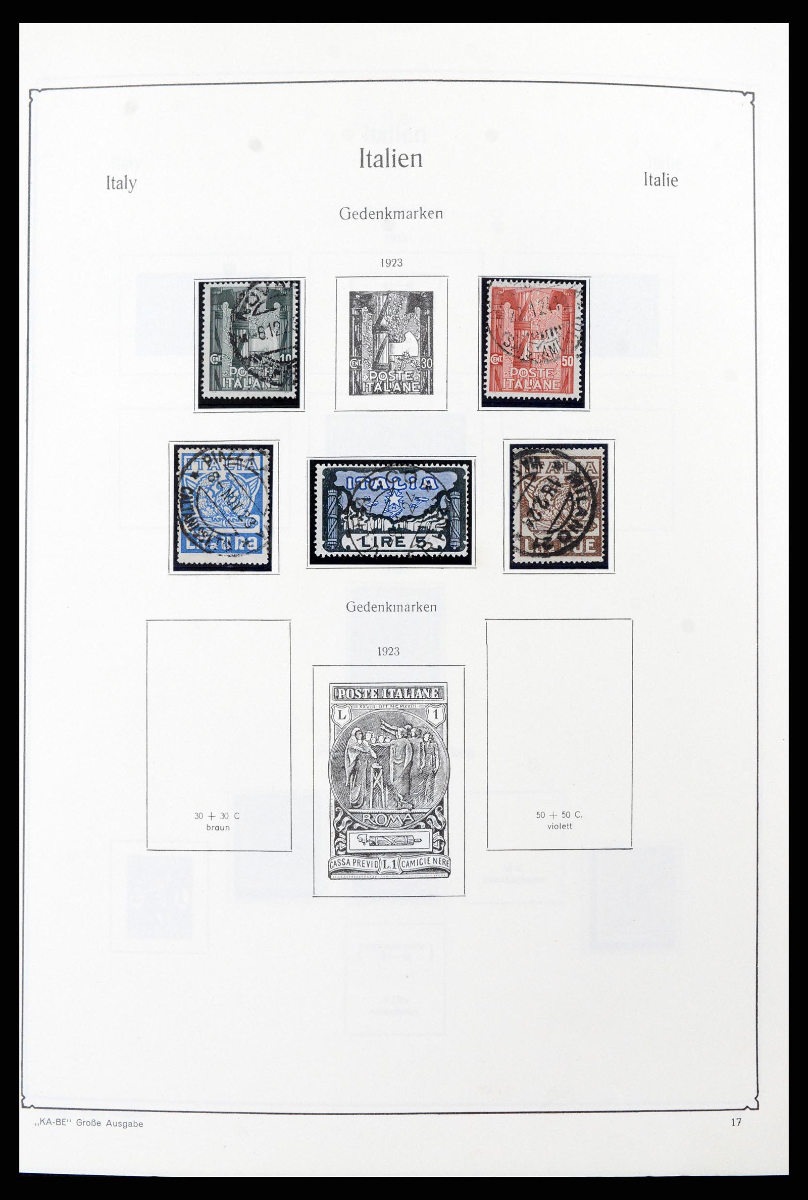 37605 032 - Postzegelverzameling 37605 Italië en Staten 1855-1974.