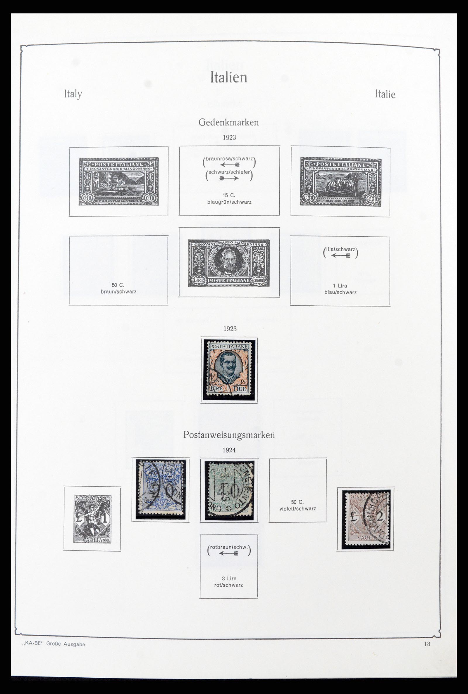 37605 033 - Stamp collection 37605 Italy and States 1855-1974.