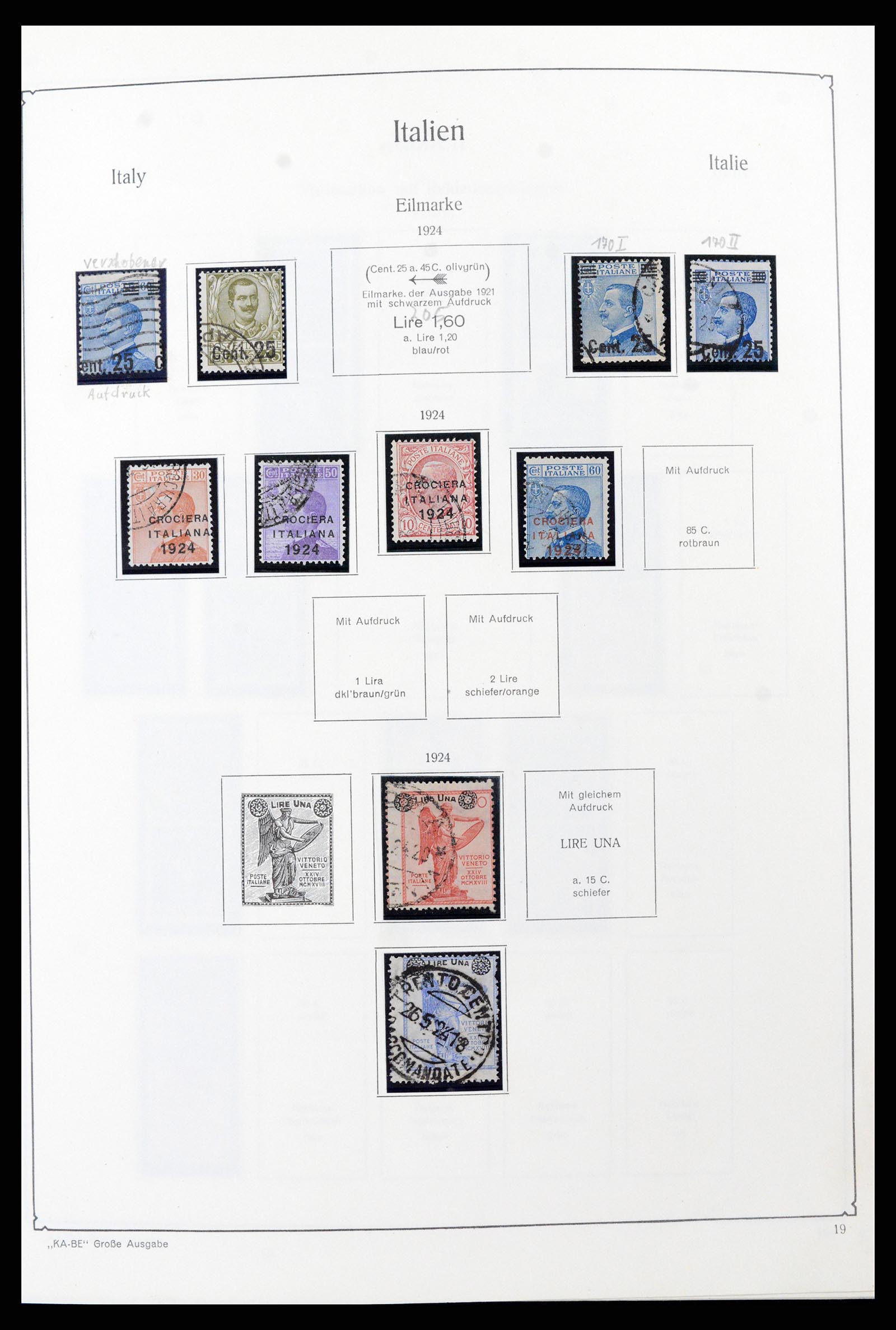 37605 034 - Stamp collection 37605 Italy and States 1855-1974.
