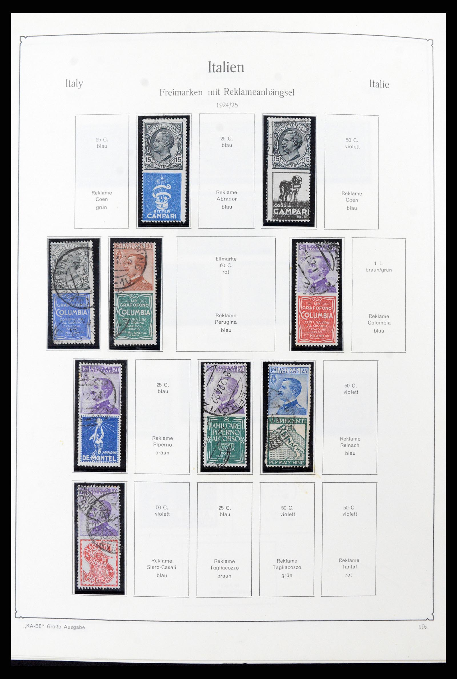 37605 035 - Postzegelverzameling 37605 Italië en Staten 1855-1974.