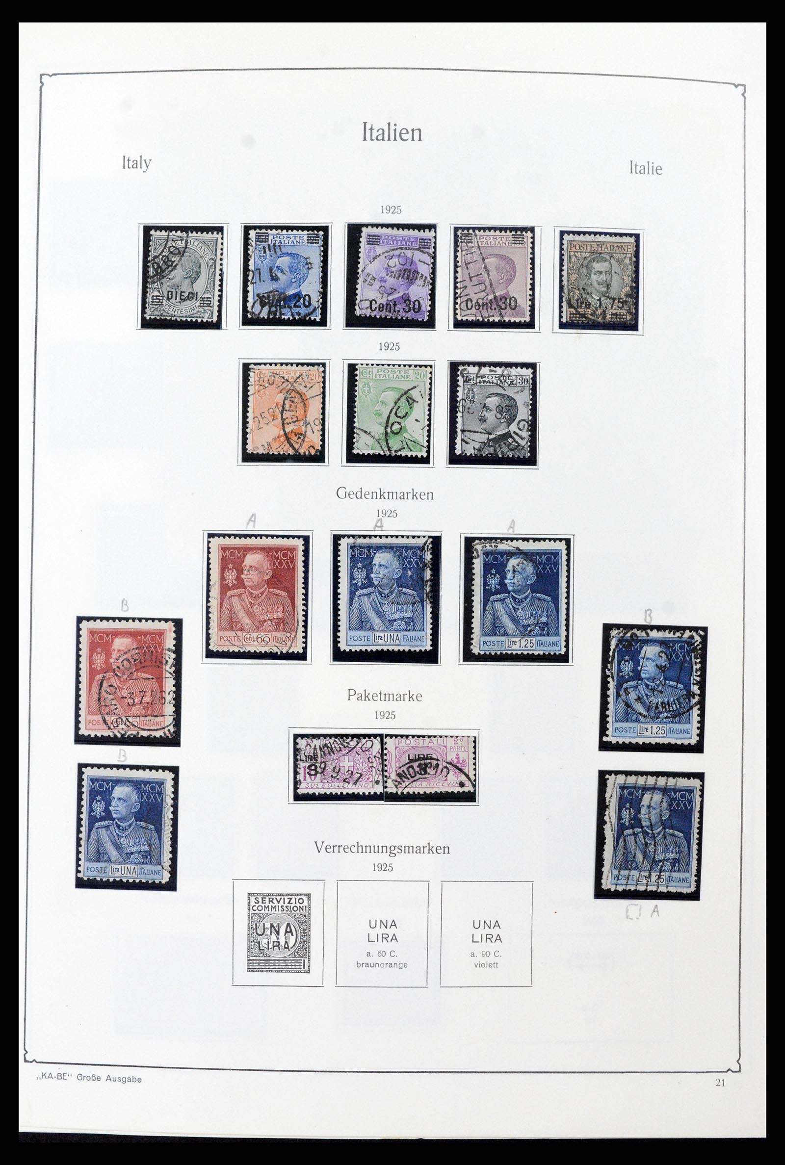 37605 037 - Postzegelverzameling 37605 Italië en Staten 1855-1974.