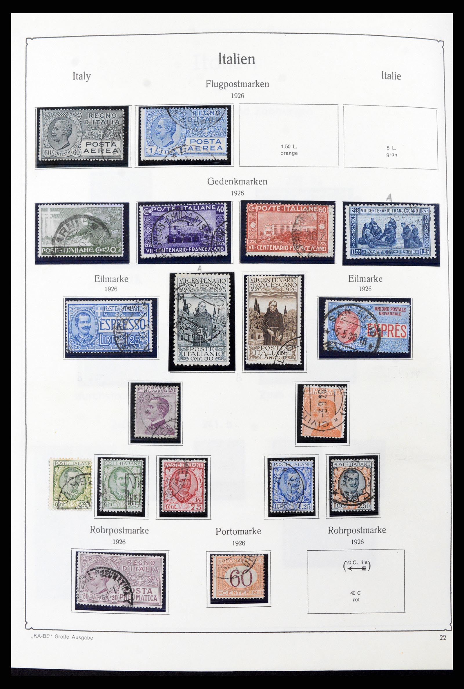 37605 039 - Postzegelverzameling 37605 Italië en Staten 1855-1974.