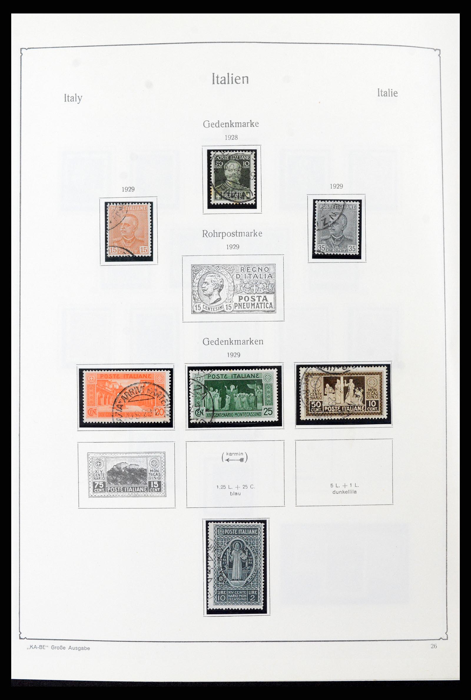 37605 044 - Postzegelverzameling 37605 Italië en Staten 1855-1974.