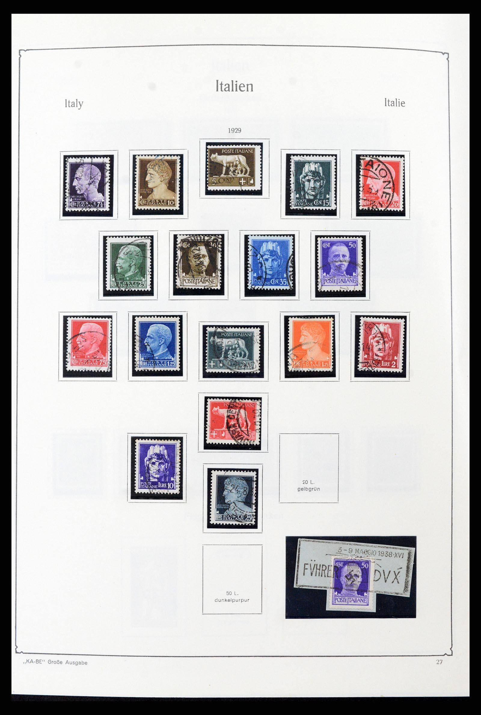 37605 045 - Stamp collection 37605 Italy and States 1855-1974.