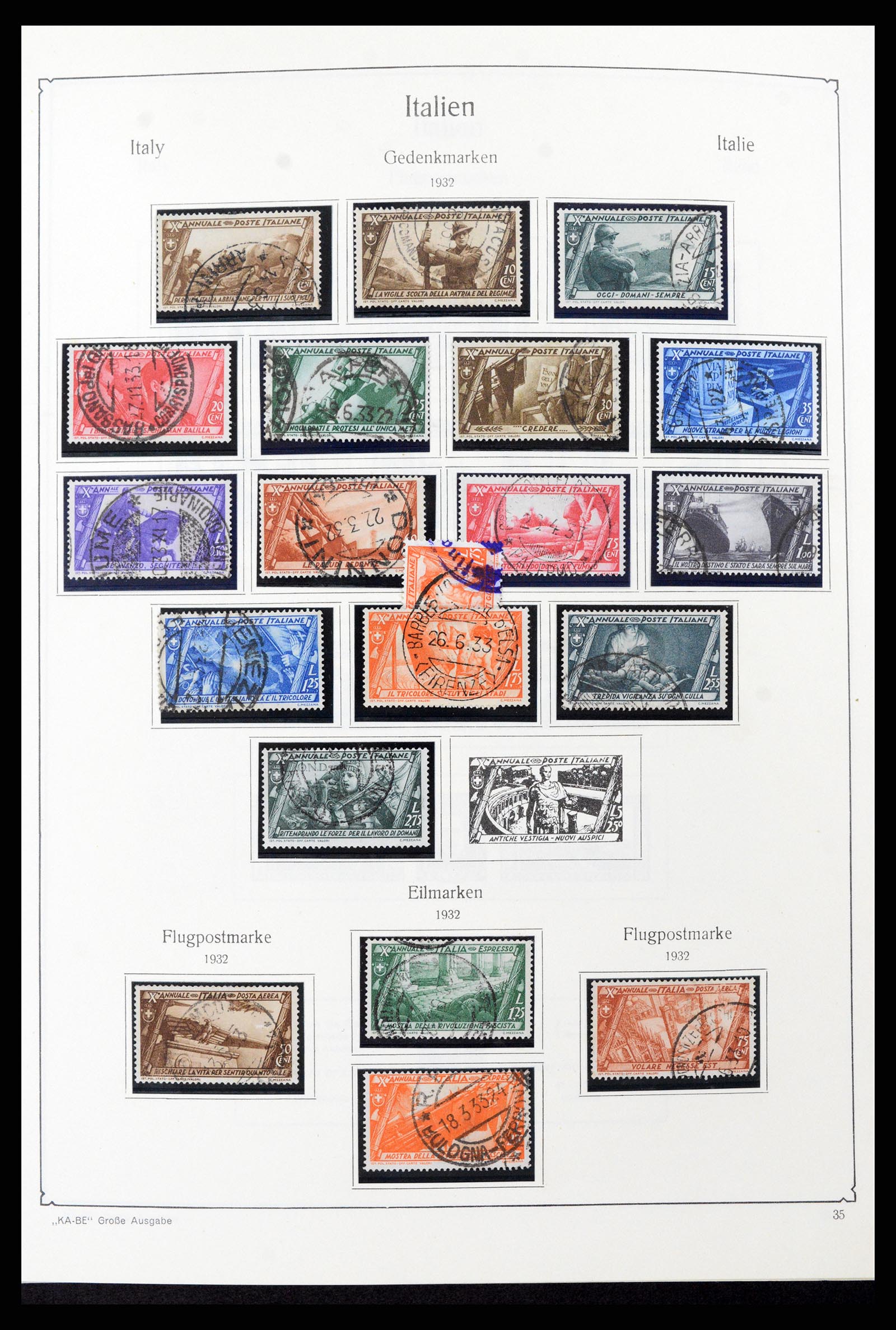 37605 053 - Stamp collection 37605 Italy and States 1855-1974.