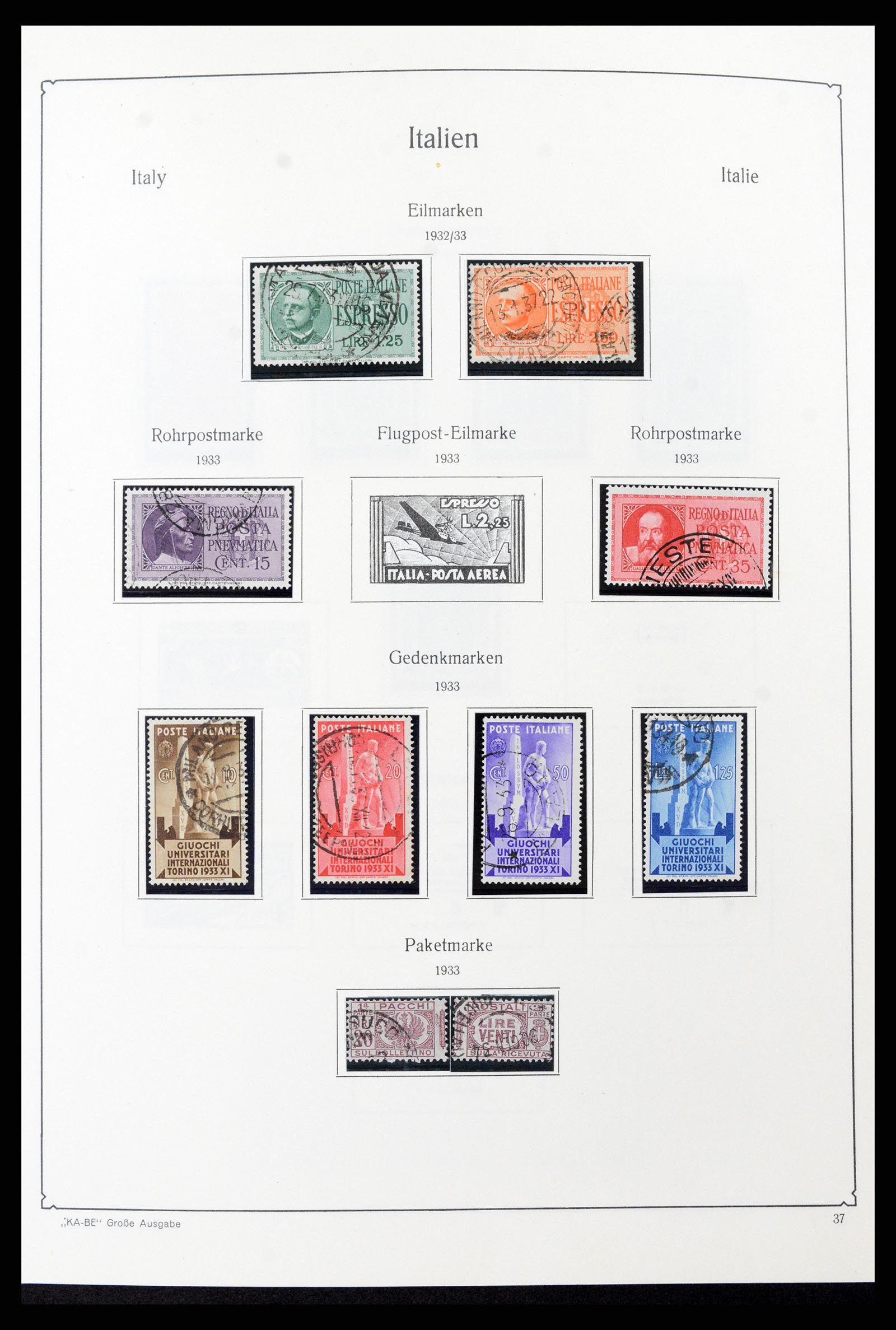 37605 054 - Stamp collection 37605 Italy and States 1855-1974.