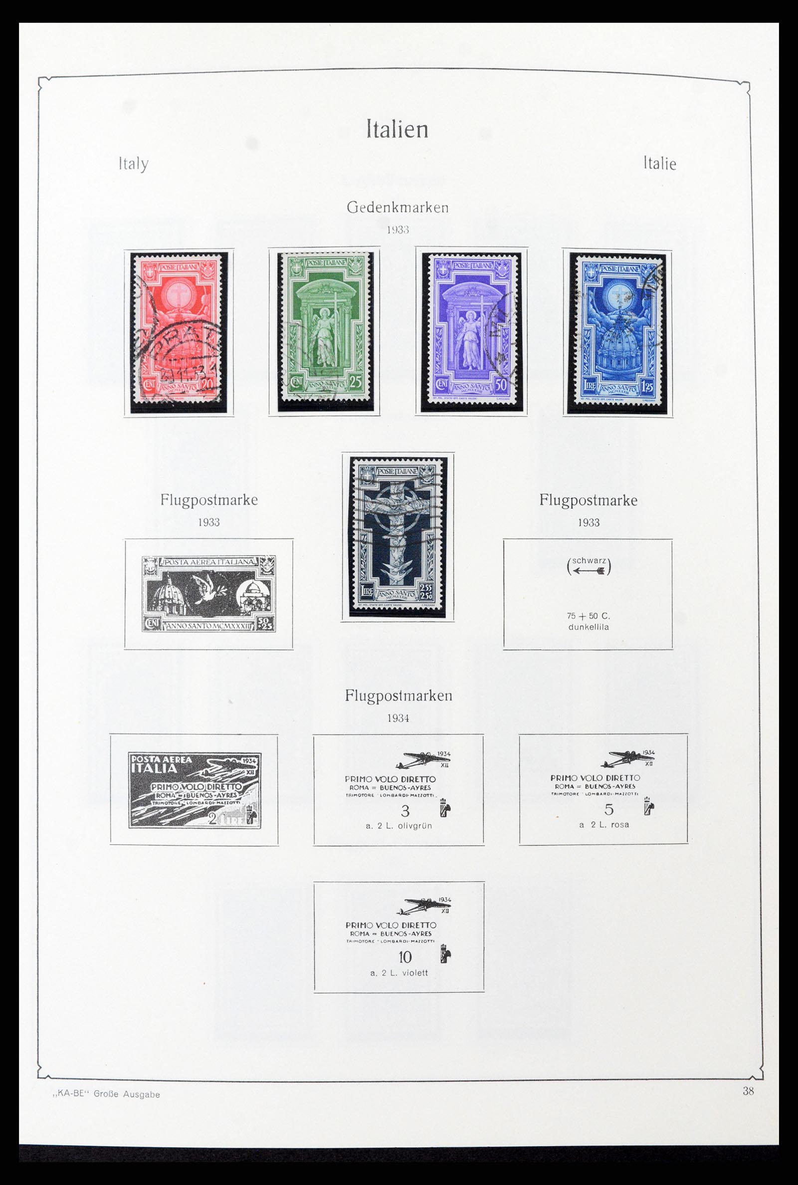 37605 055 - Stamp collection 37605 Italy and States 1855-1974.