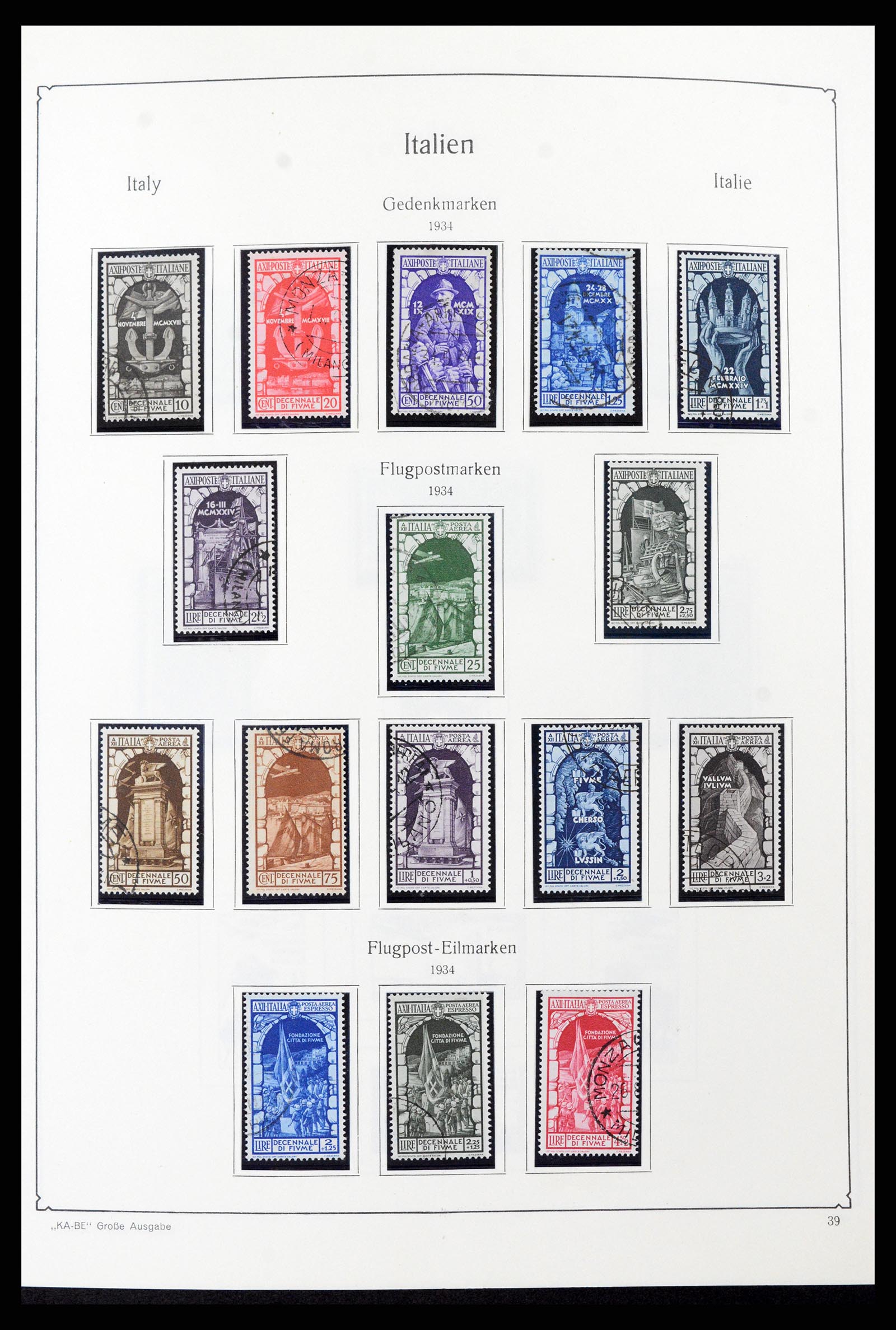 37605 056 - Stamp collection 37605 Italy and States 1855-1974.