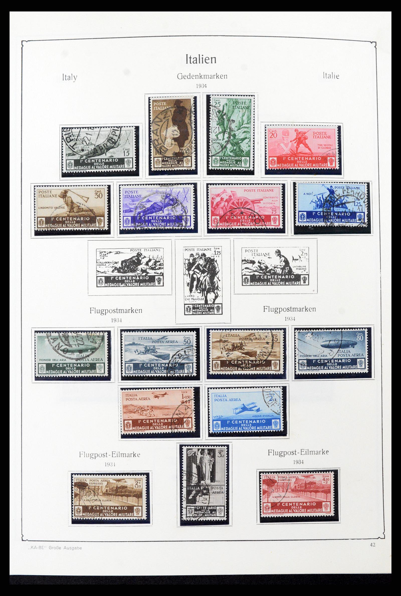37605 059 - Stamp collection 37605 Italy and States 1855-1974.