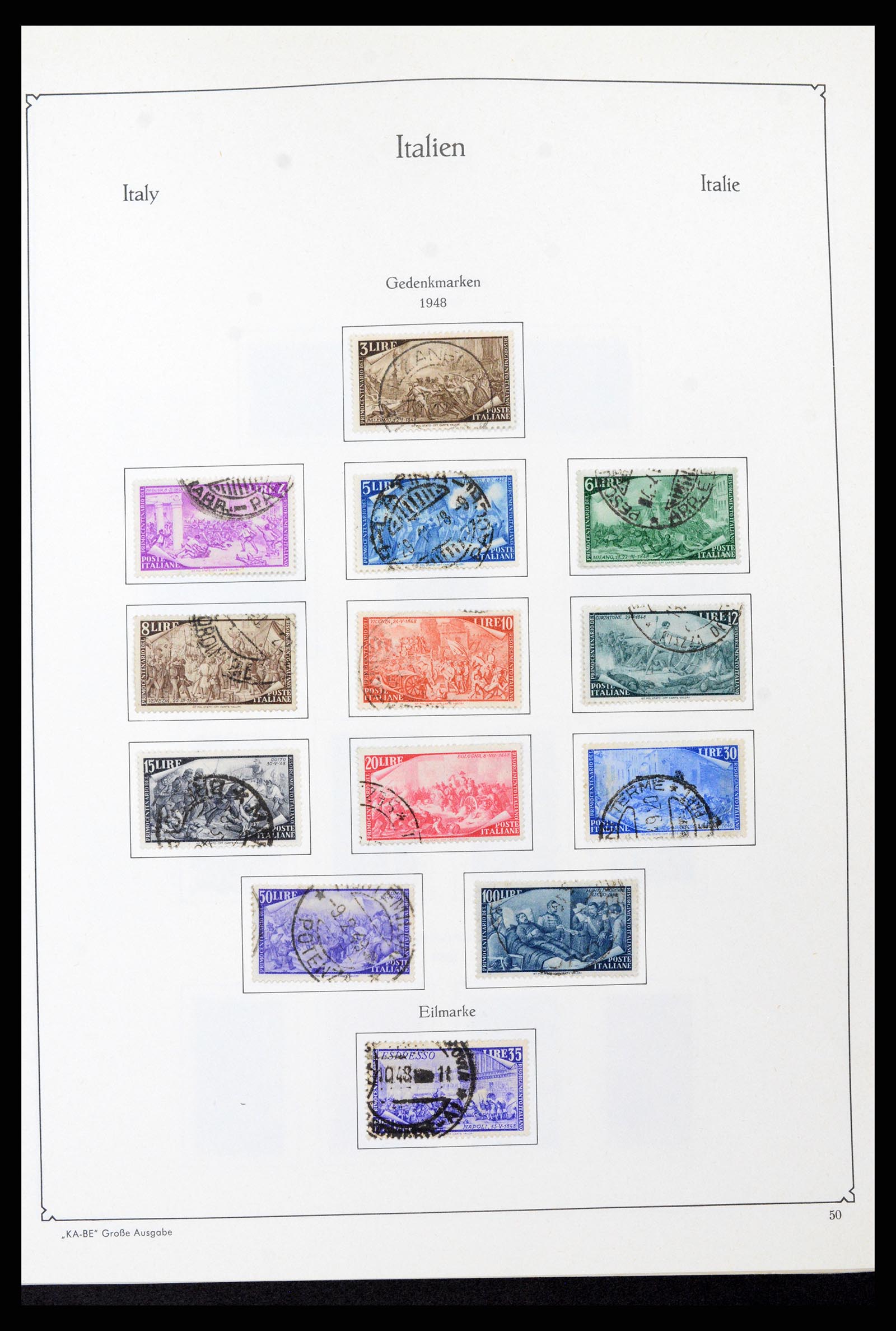 37605 082 - Postzegelverzameling 37605 Italië en Staten 1855-1974.