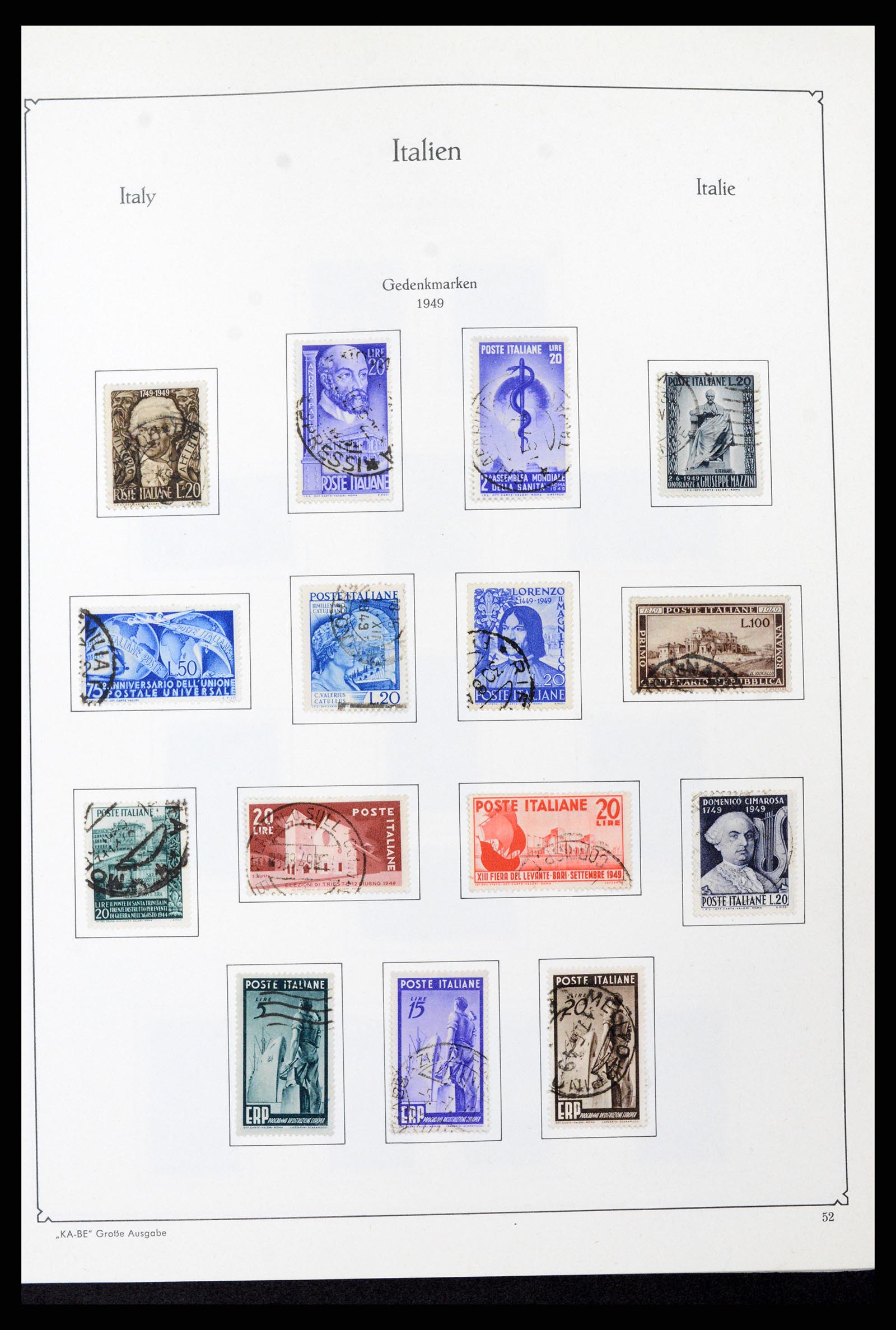 37605 084 - Postzegelverzameling 37605 Italië en Staten 1855-1974.