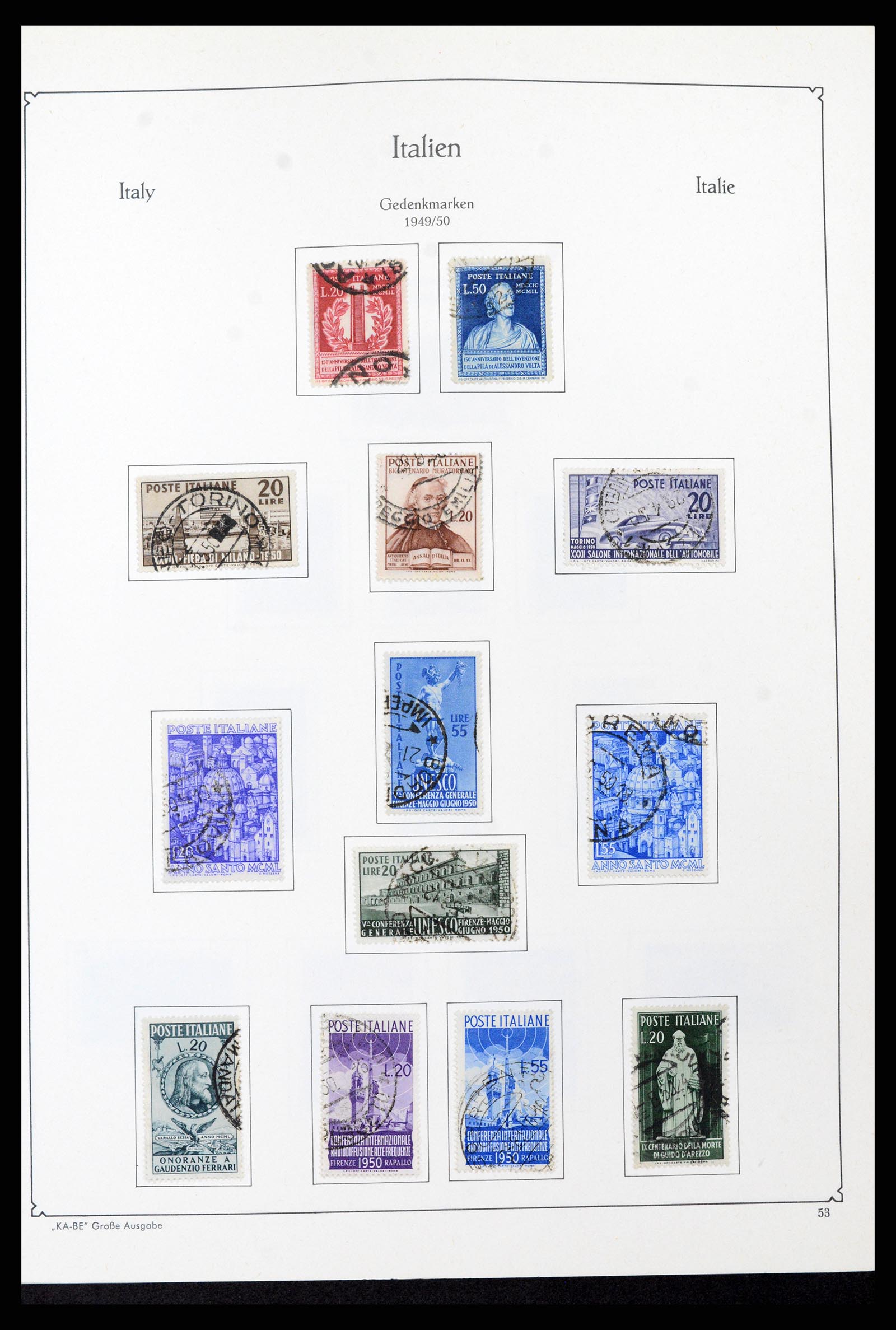 37605 085 - Postzegelverzameling 37605 Italië en Staten 1855-1974.