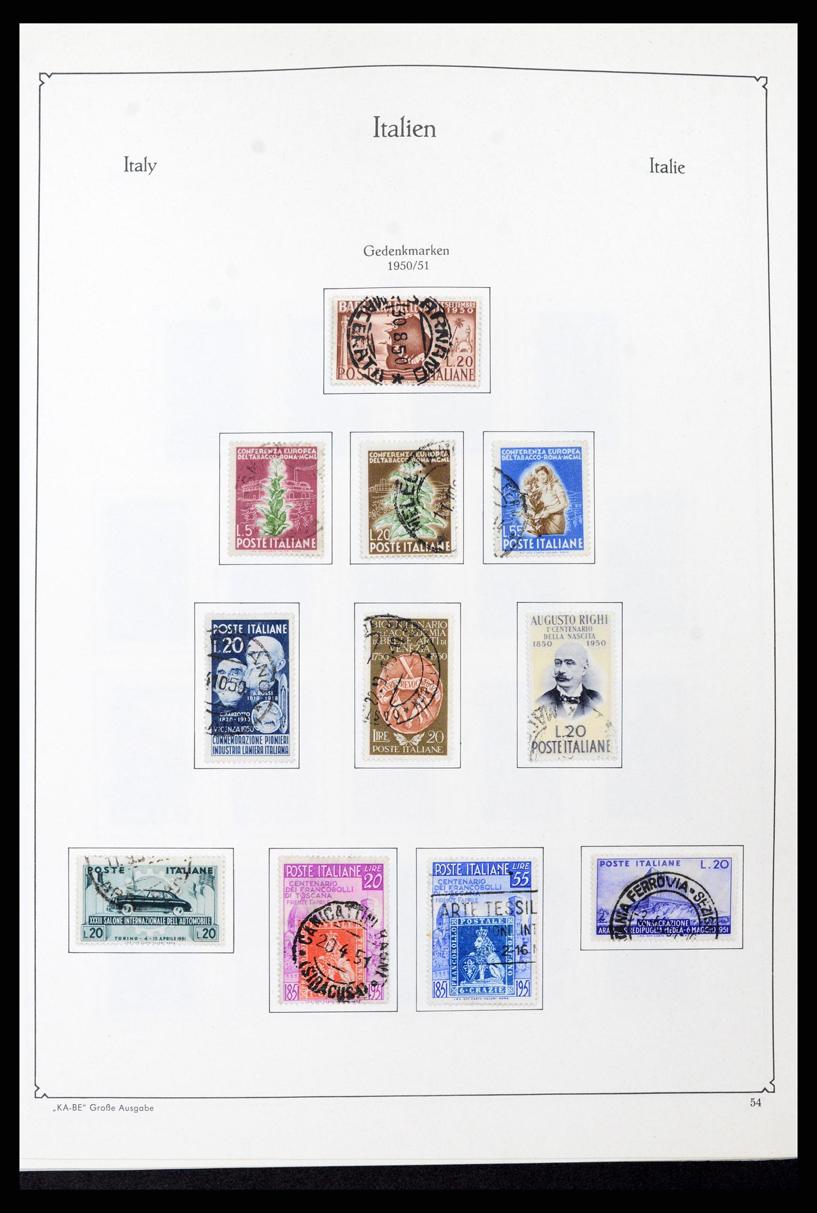 37605 086 - Postzegelverzameling 37605 Italië en Staten 1855-1974.
