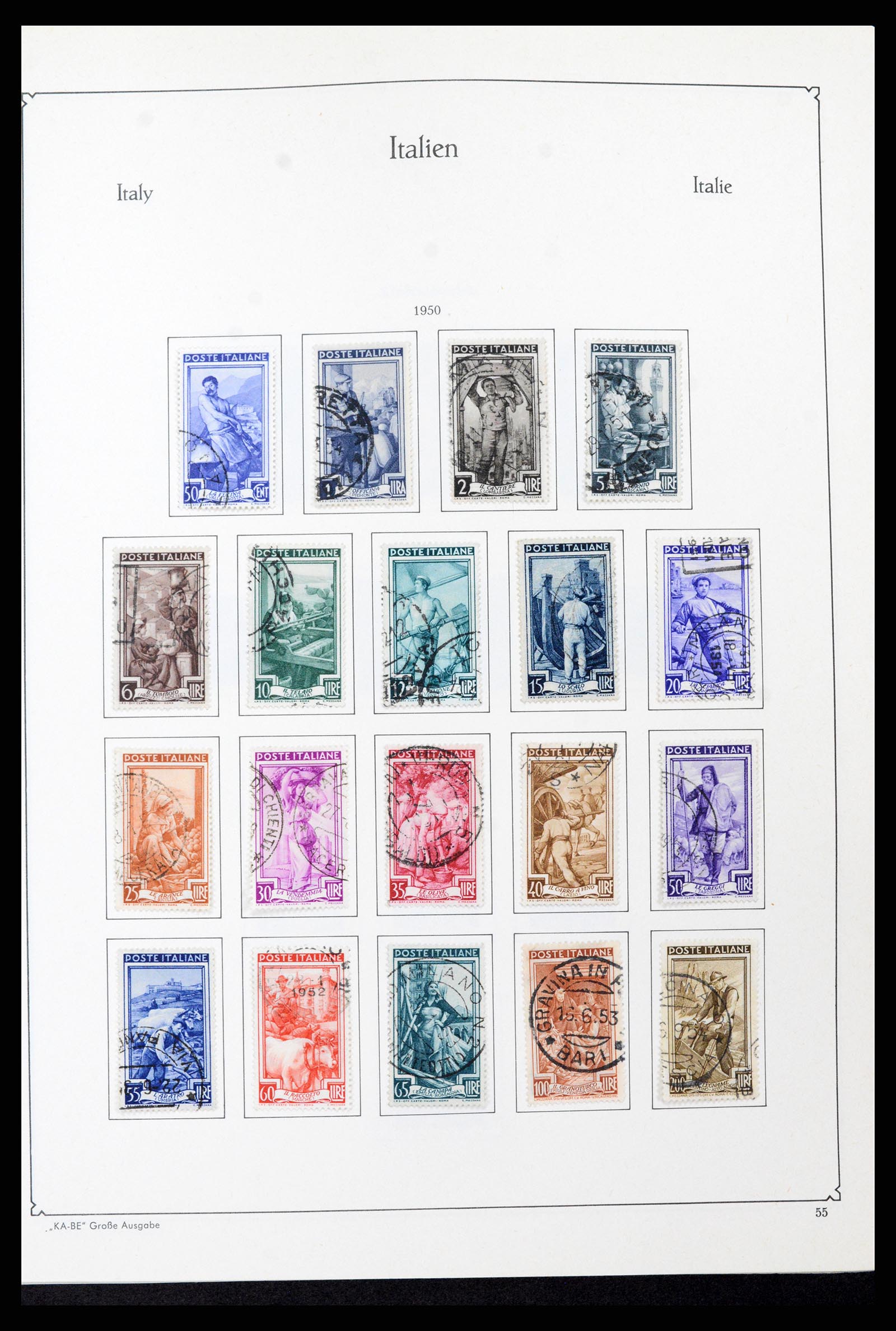 37605 087 - Postzegelverzameling 37605 Italië en Staten 1855-1974.