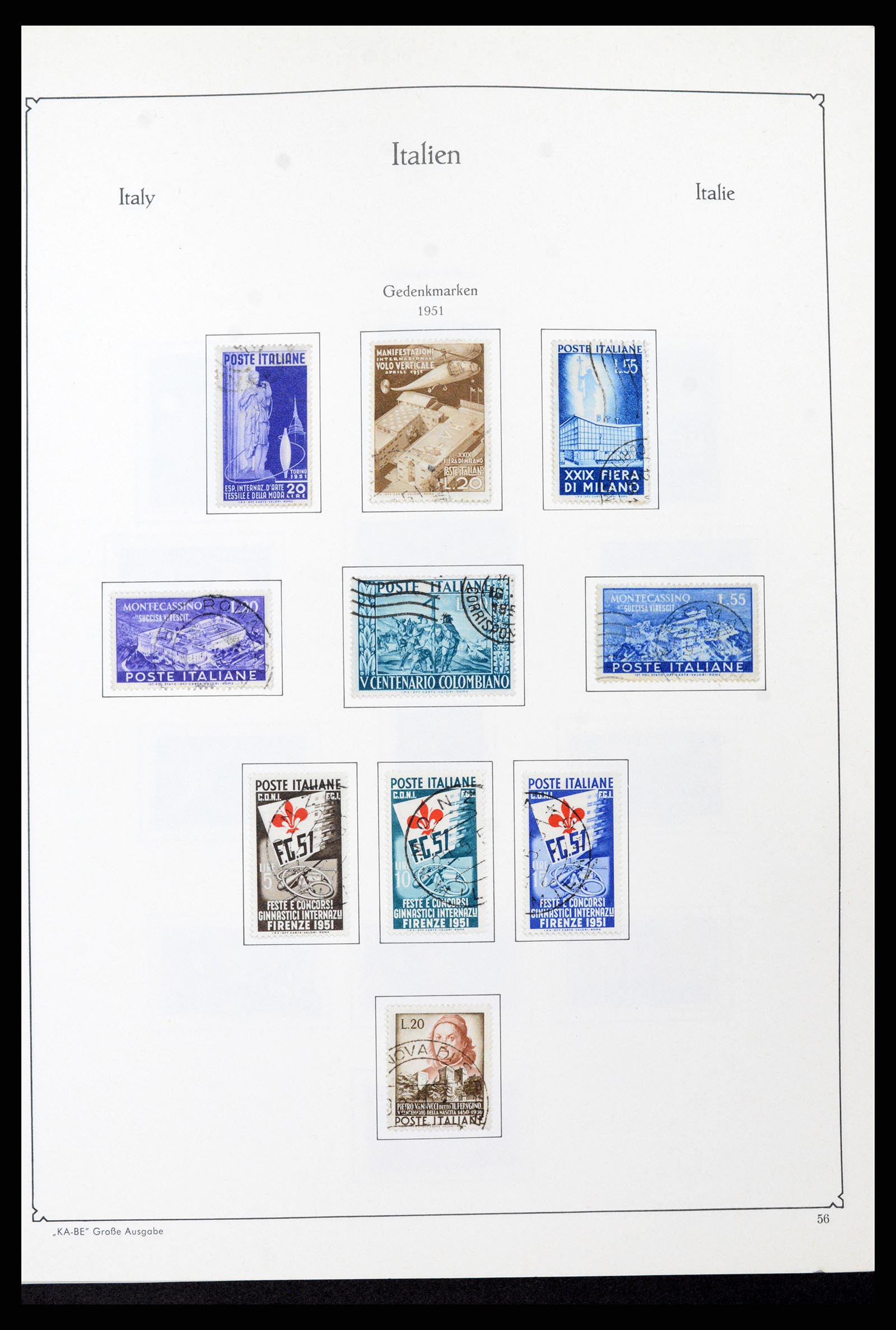 37605 088 - Postzegelverzameling 37605 Italië en Staten 1855-1974.