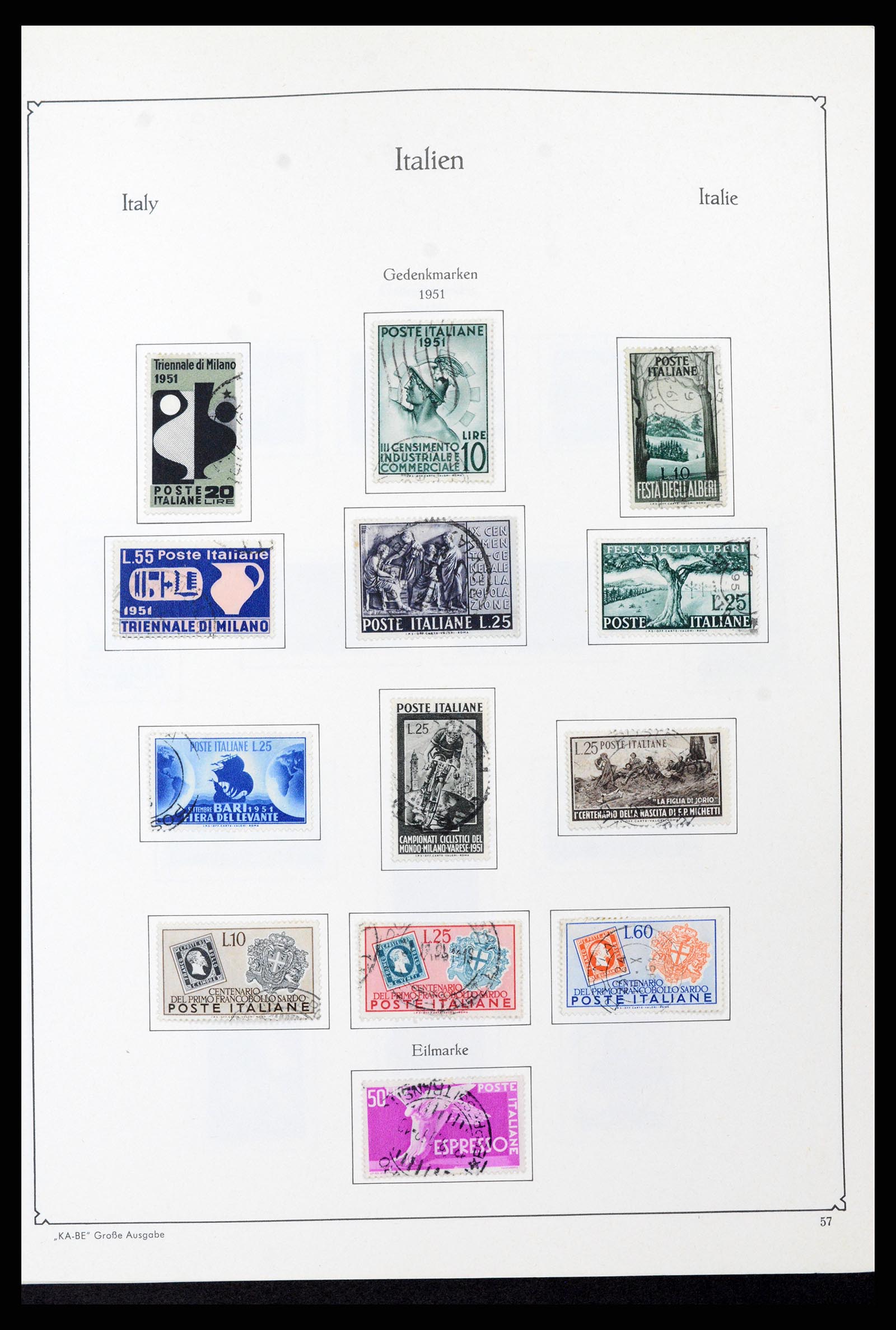 37605 089 - Postzegelverzameling 37605 Italië en Staten 1855-1974.