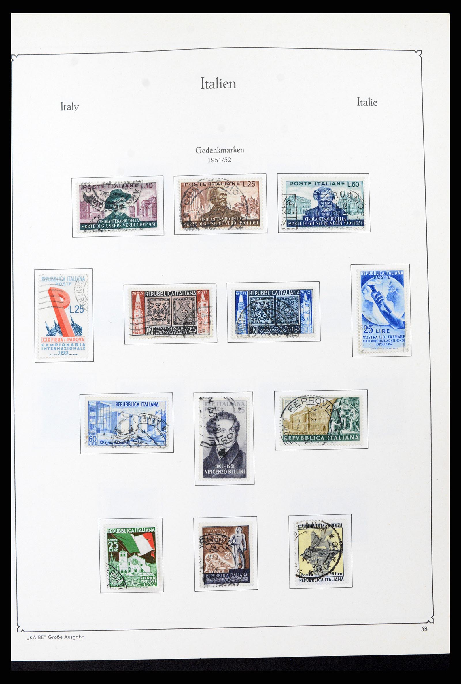 37605 090 - Postzegelverzameling 37605 Italië en Staten 1855-1974.