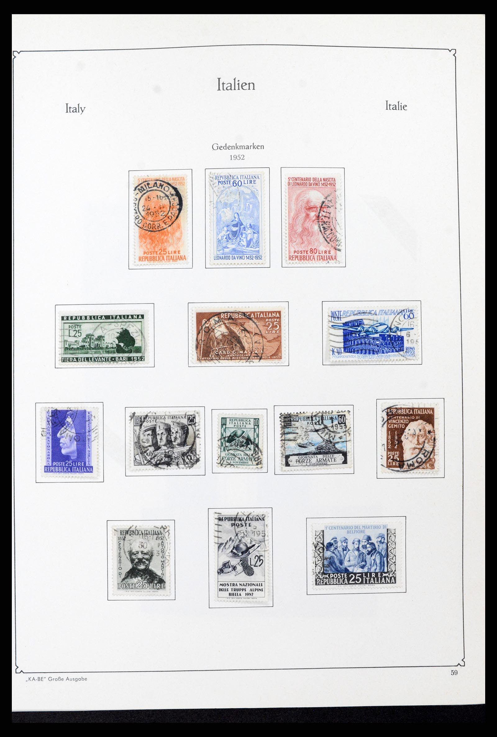 37605 091 - Postzegelverzameling 37605 Italië en Staten 1855-1974.