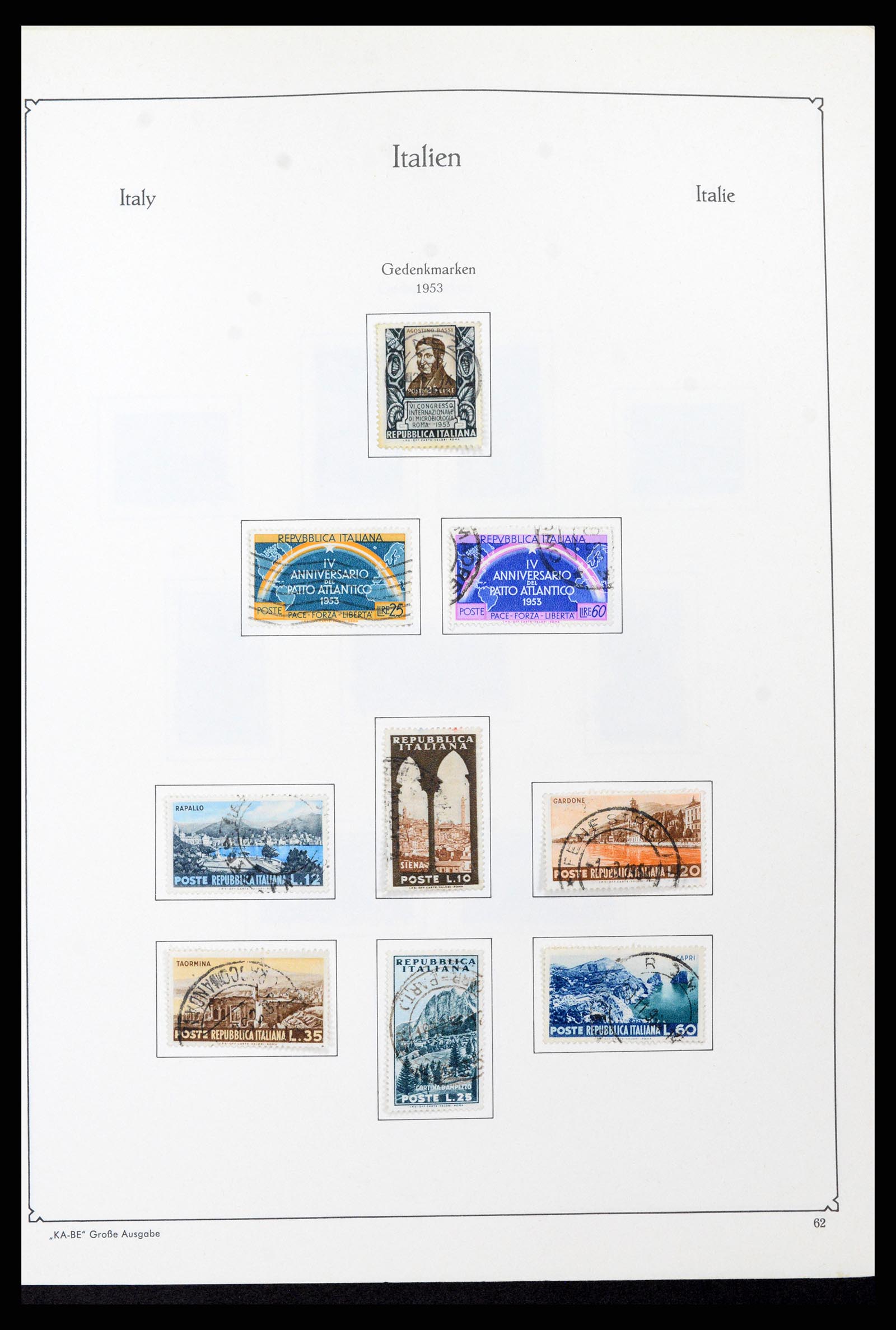37605 096 - Postzegelverzameling 37605 Italië en Staten 1855-1974.