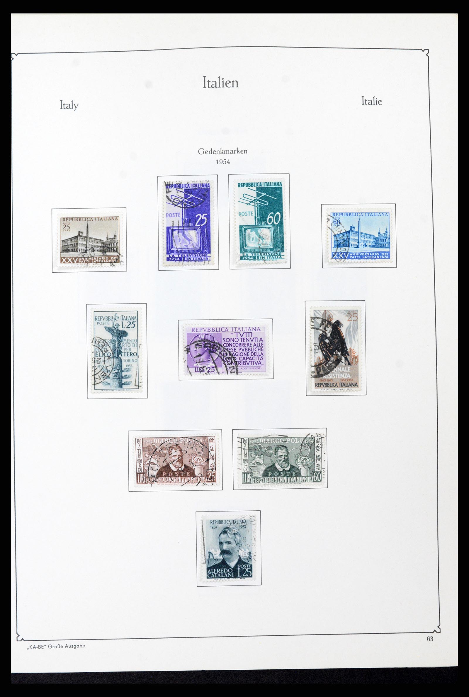 37605 097 - Postzegelverzameling 37605 Italië en Staten 1855-1974.