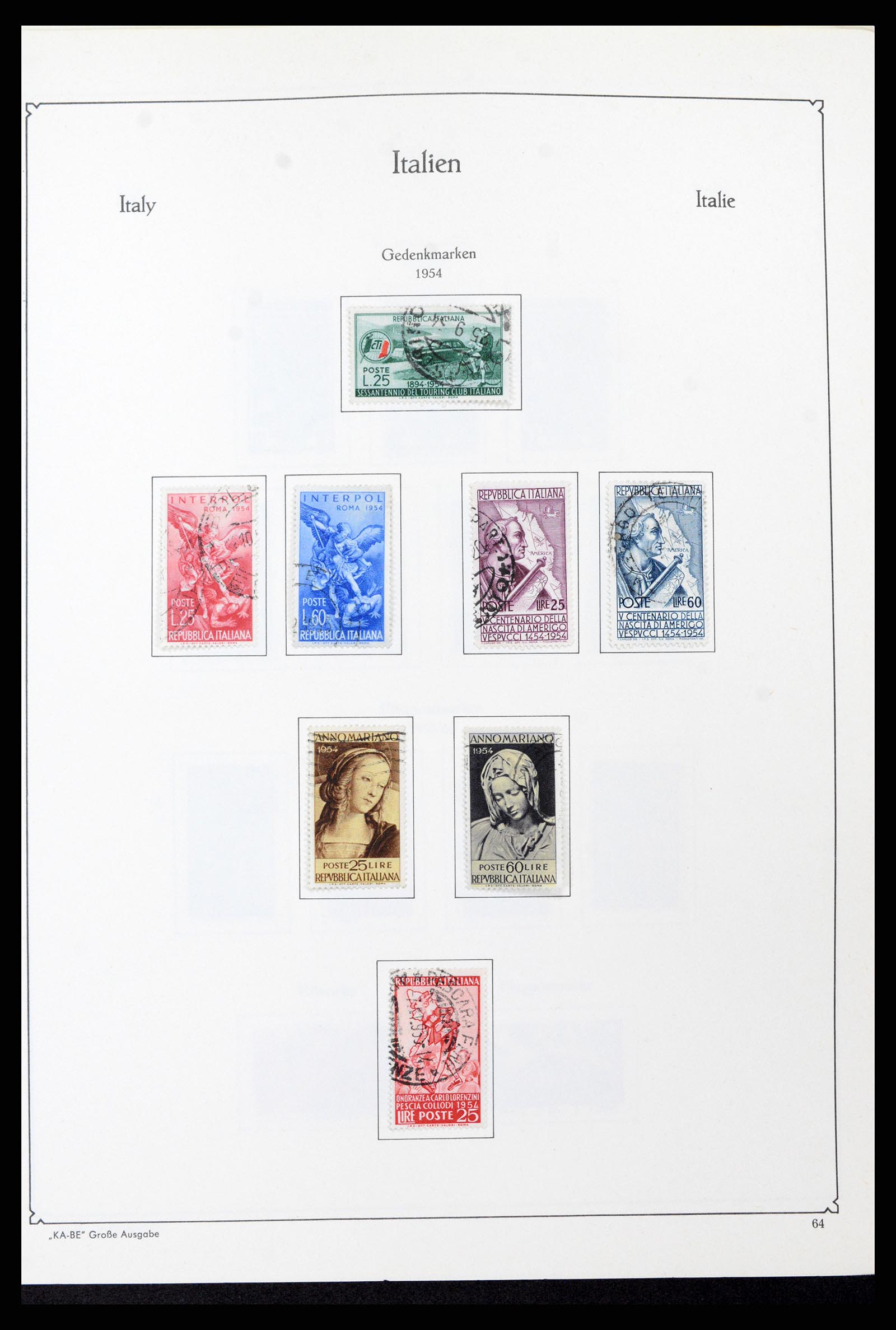 37605 098 - Postzegelverzameling 37605 Italië en Staten 1855-1974.