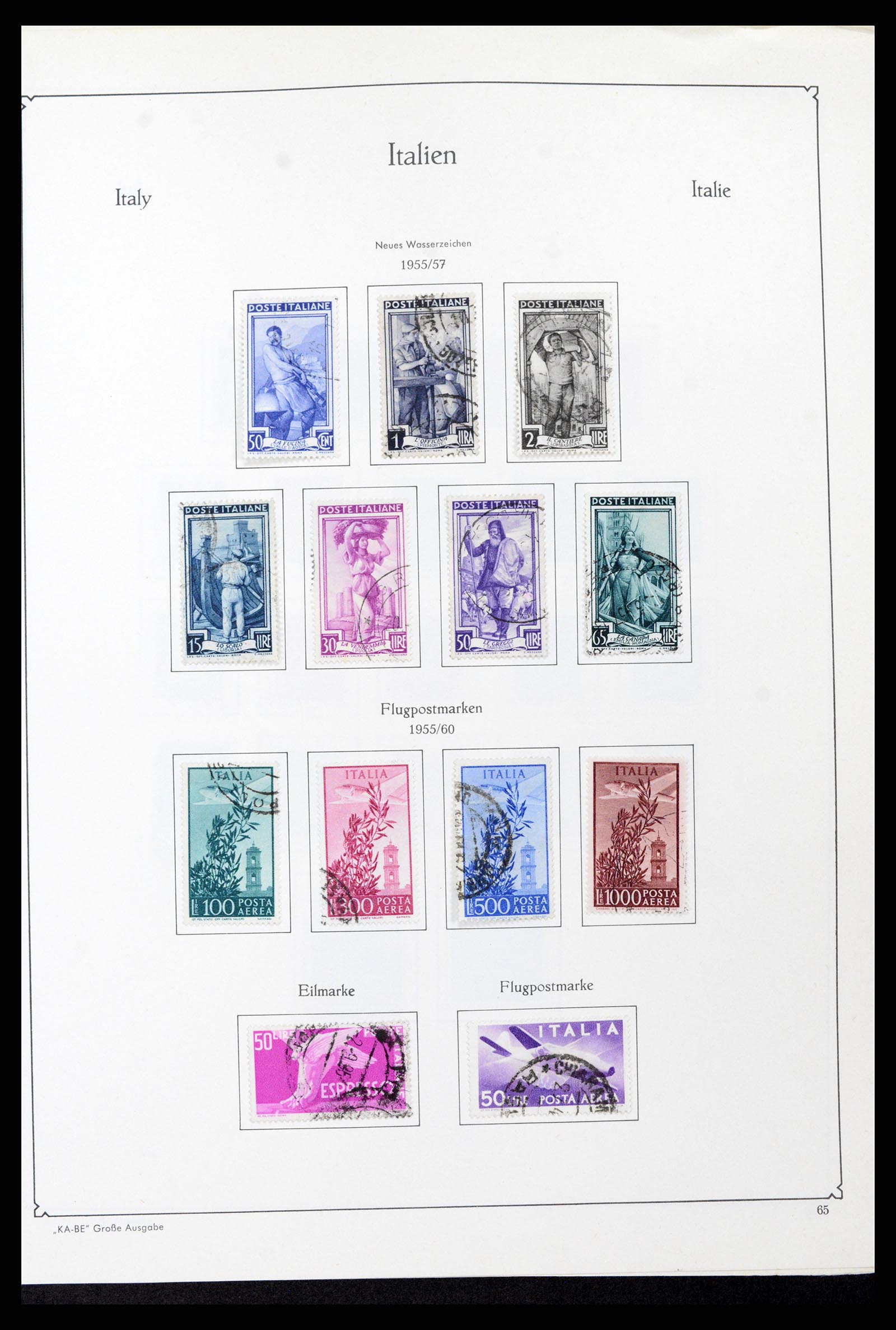 37605 099 - Postzegelverzameling 37605 Italië en Staten 1855-1974.