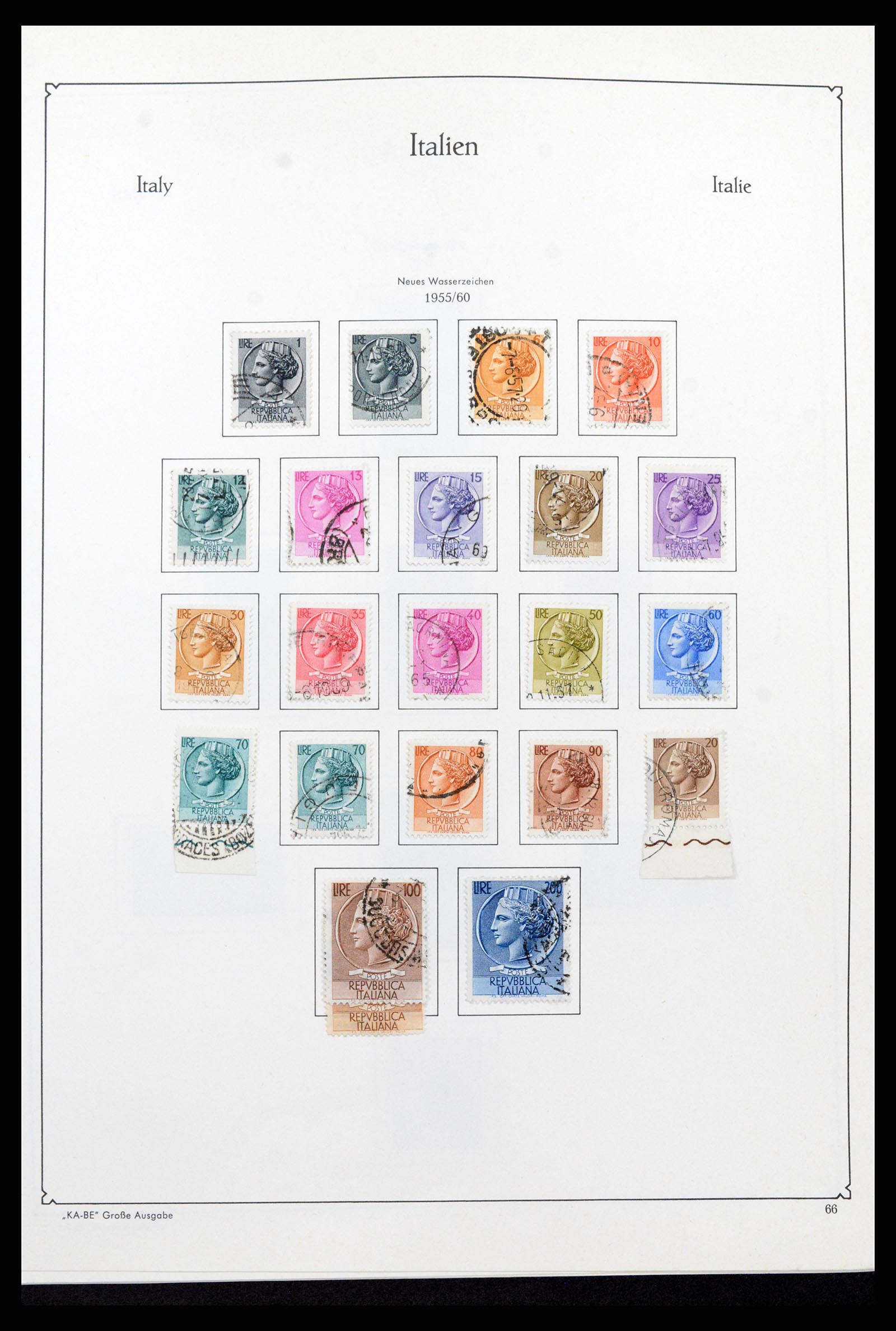 37605 100 - Postzegelverzameling 37605 Italië en Staten 1855-1974.
