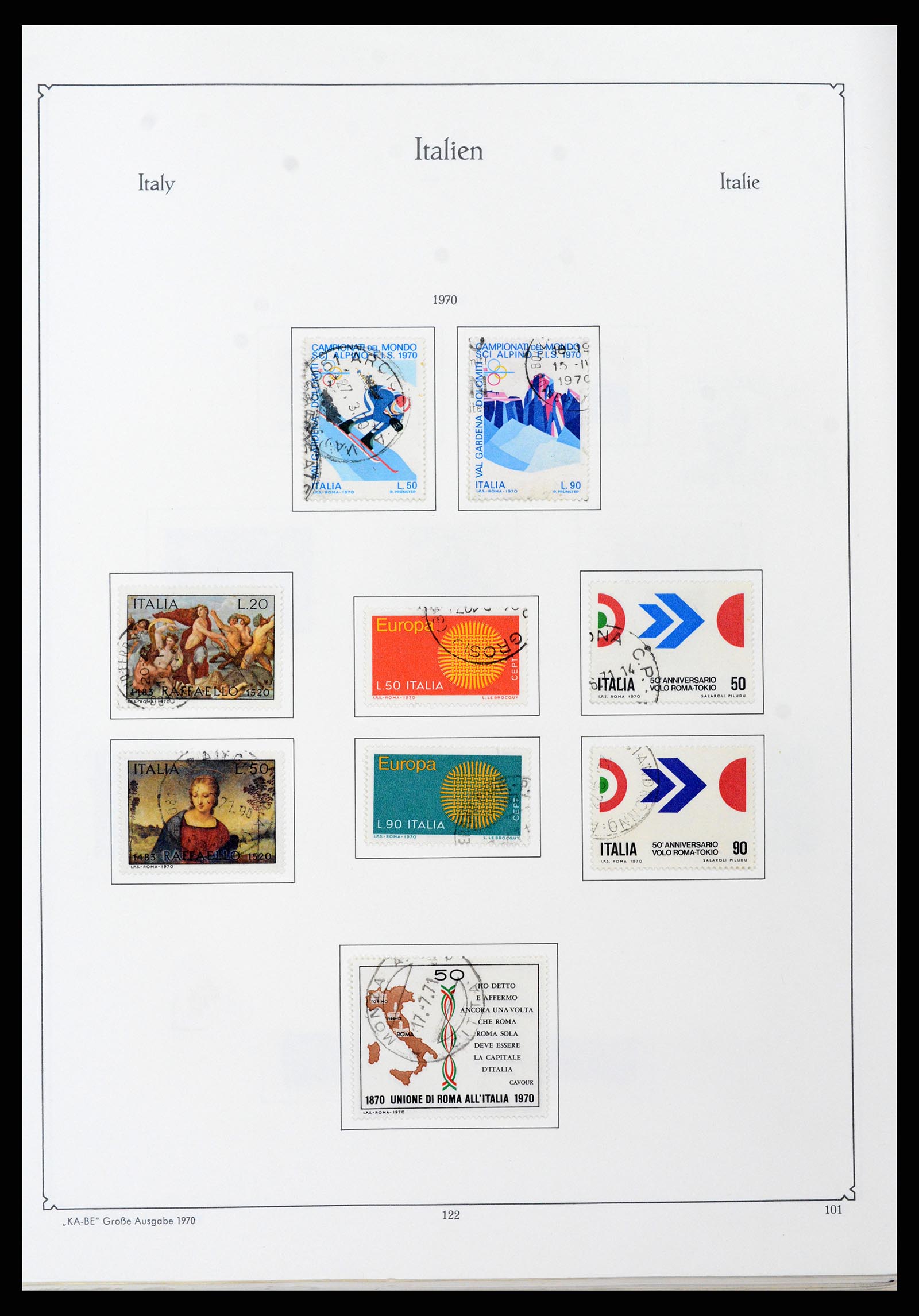 37605 143 - Postzegelverzameling 37605 Italië en Staten 1855-1974.