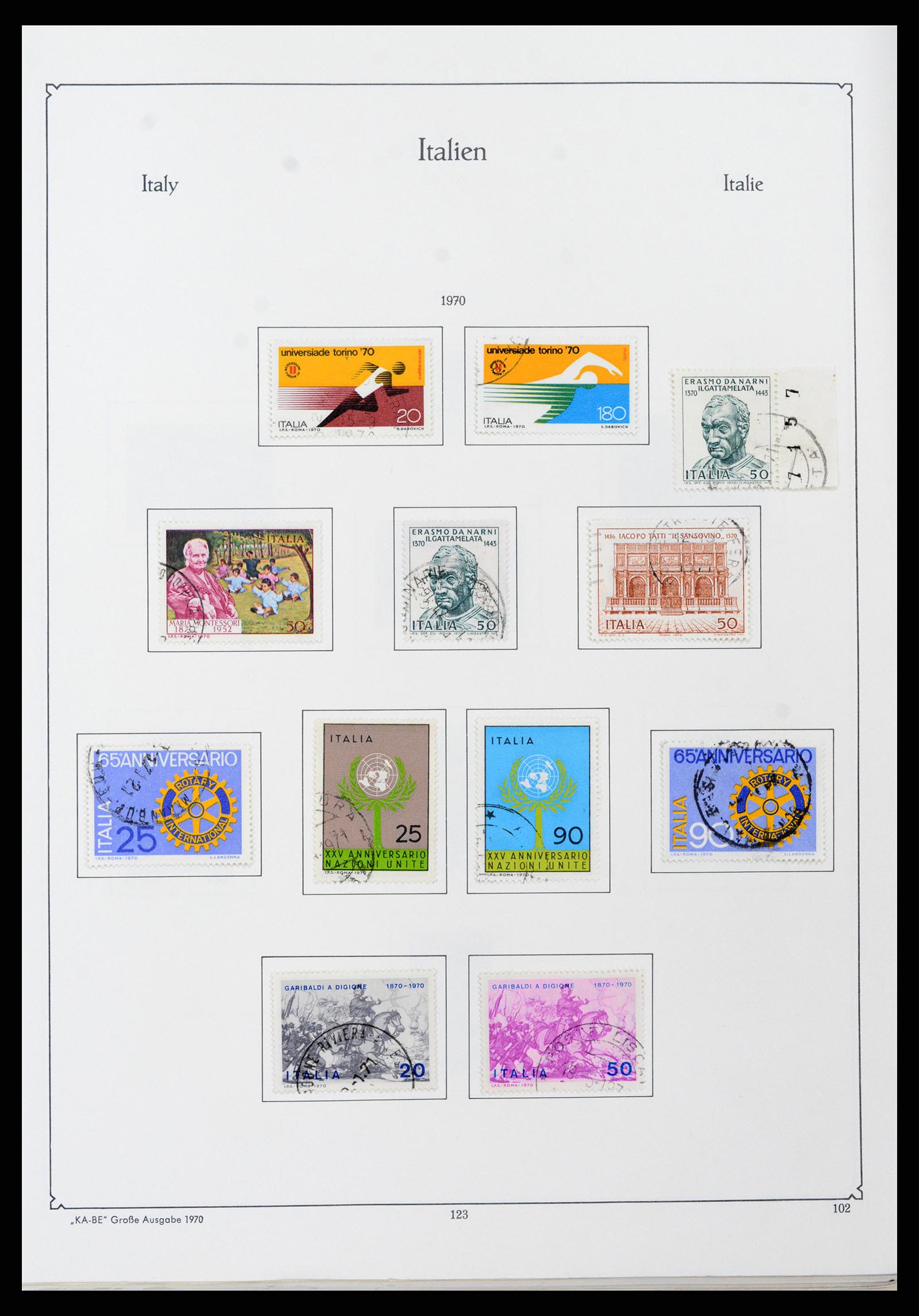 37605 145 - Postzegelverzameling 37605 Italië en Staten 1855-1974.