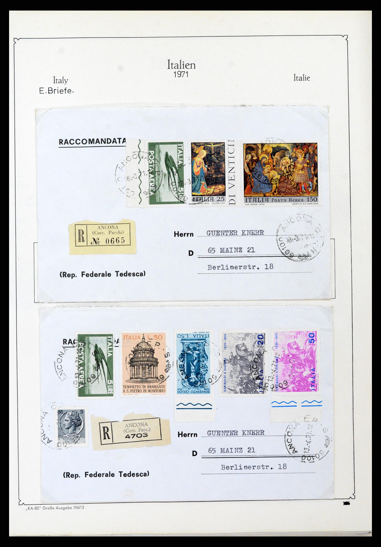 37605 147 - Postzegelverzameling 37605 Italië en Staten 1855-1974.