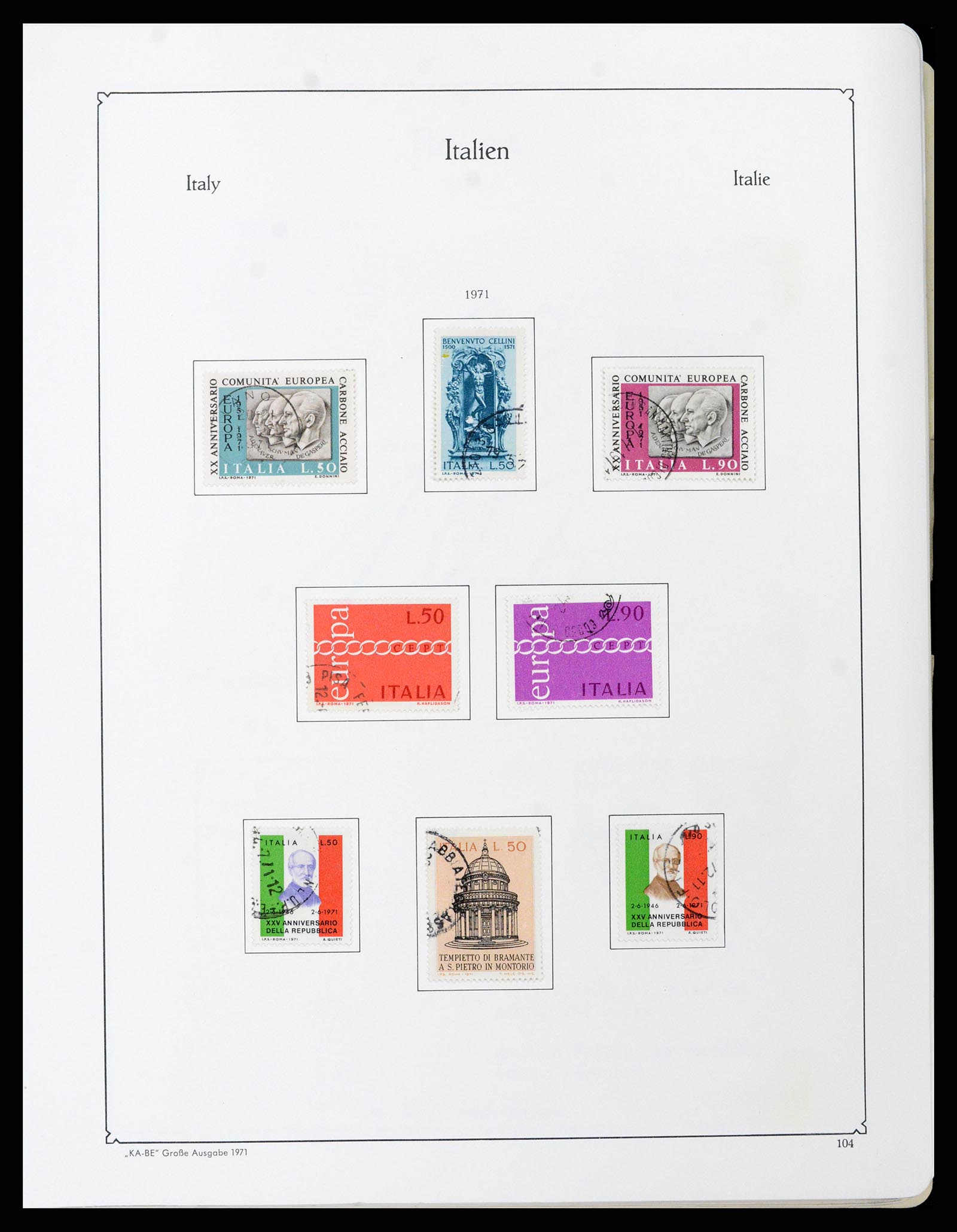 37605 149 - Postzegelverzameling 37605 Italië en Staten 1855-1974.