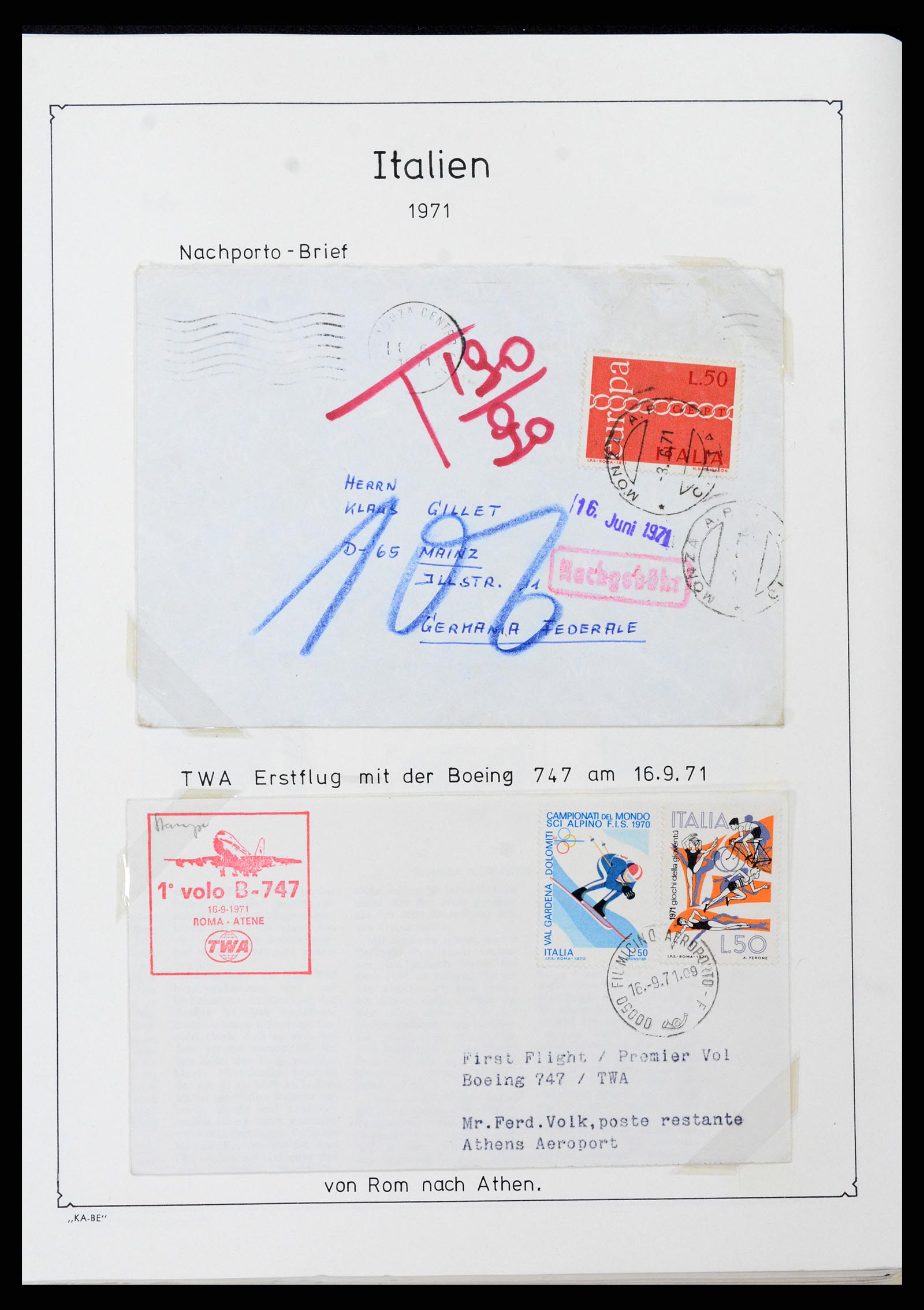 37605 150 - Postzegelverzameling 37605 Italië en Staten 1855-1974.