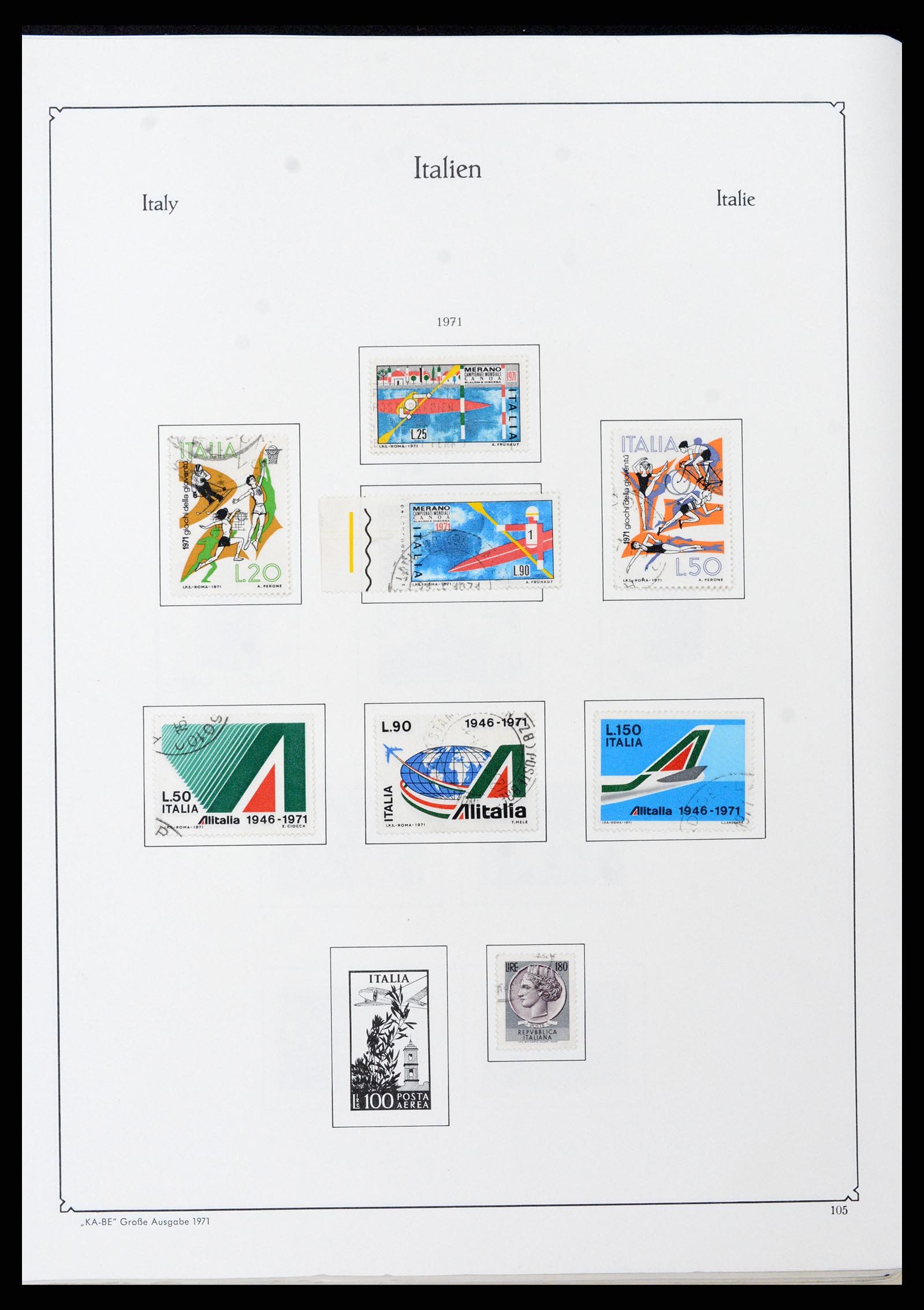 37605 151 - Postzegelverzameling 37605 Italië en Staten 1855-1974.