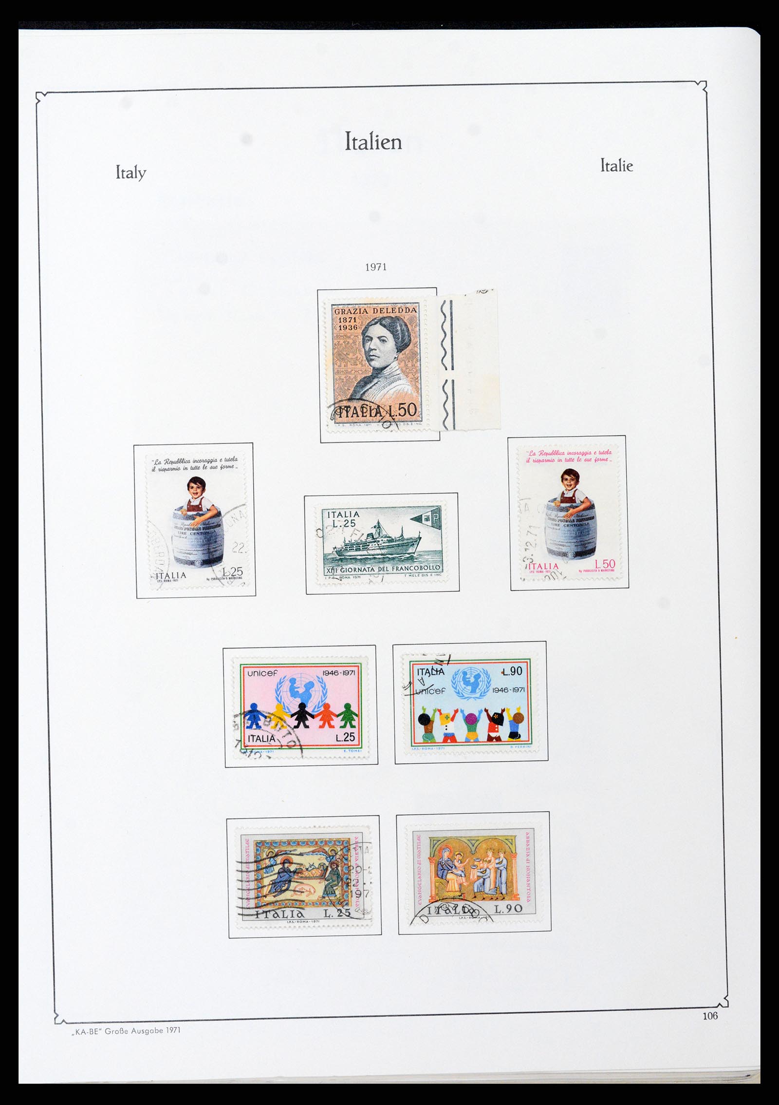 37605 152 - Postzegelverzameling 37605 Italië en Staten 1855-1974.
