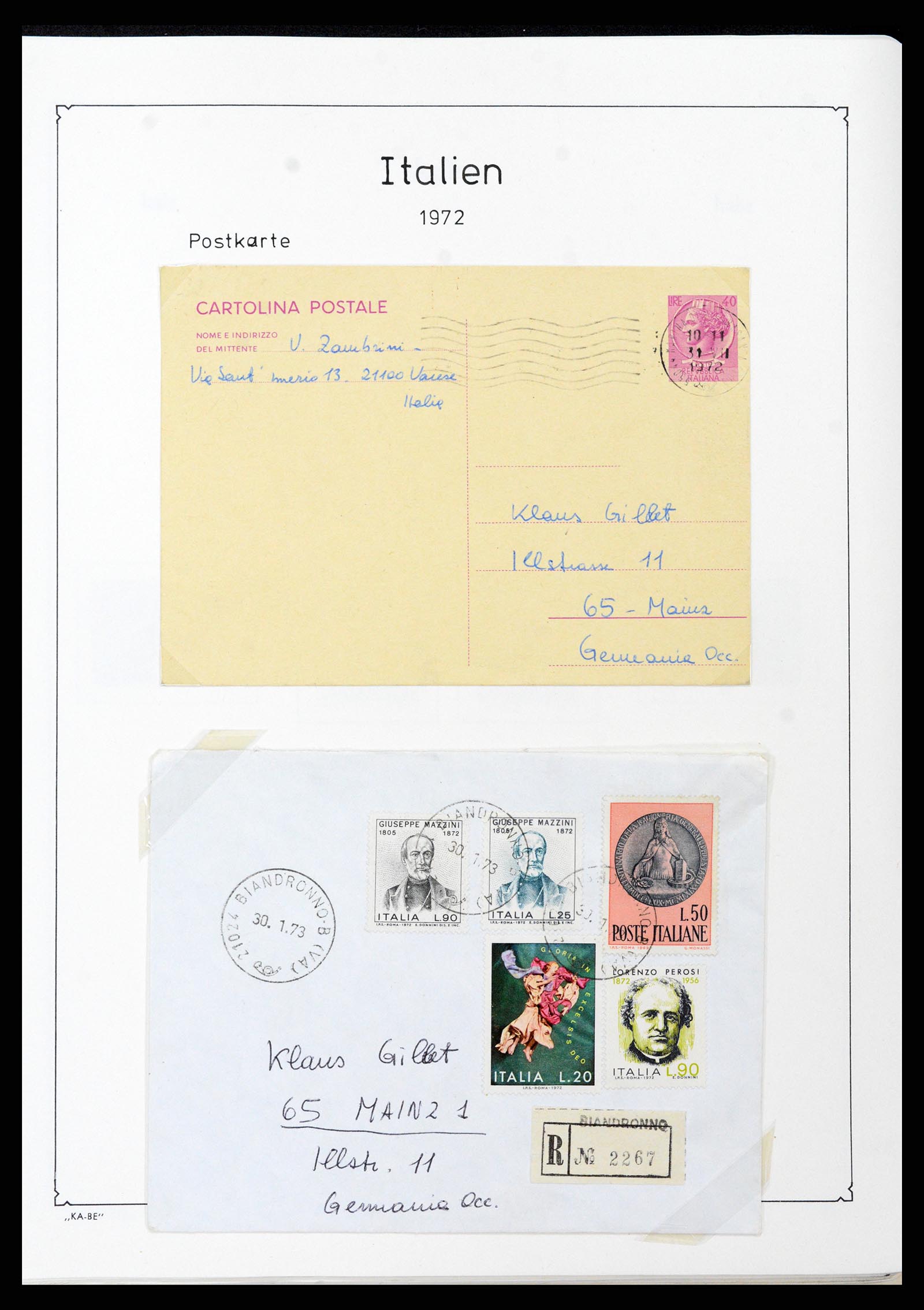 37605 153 - Postzegelverzameling 37605 Italië en Staten 1855-1974.