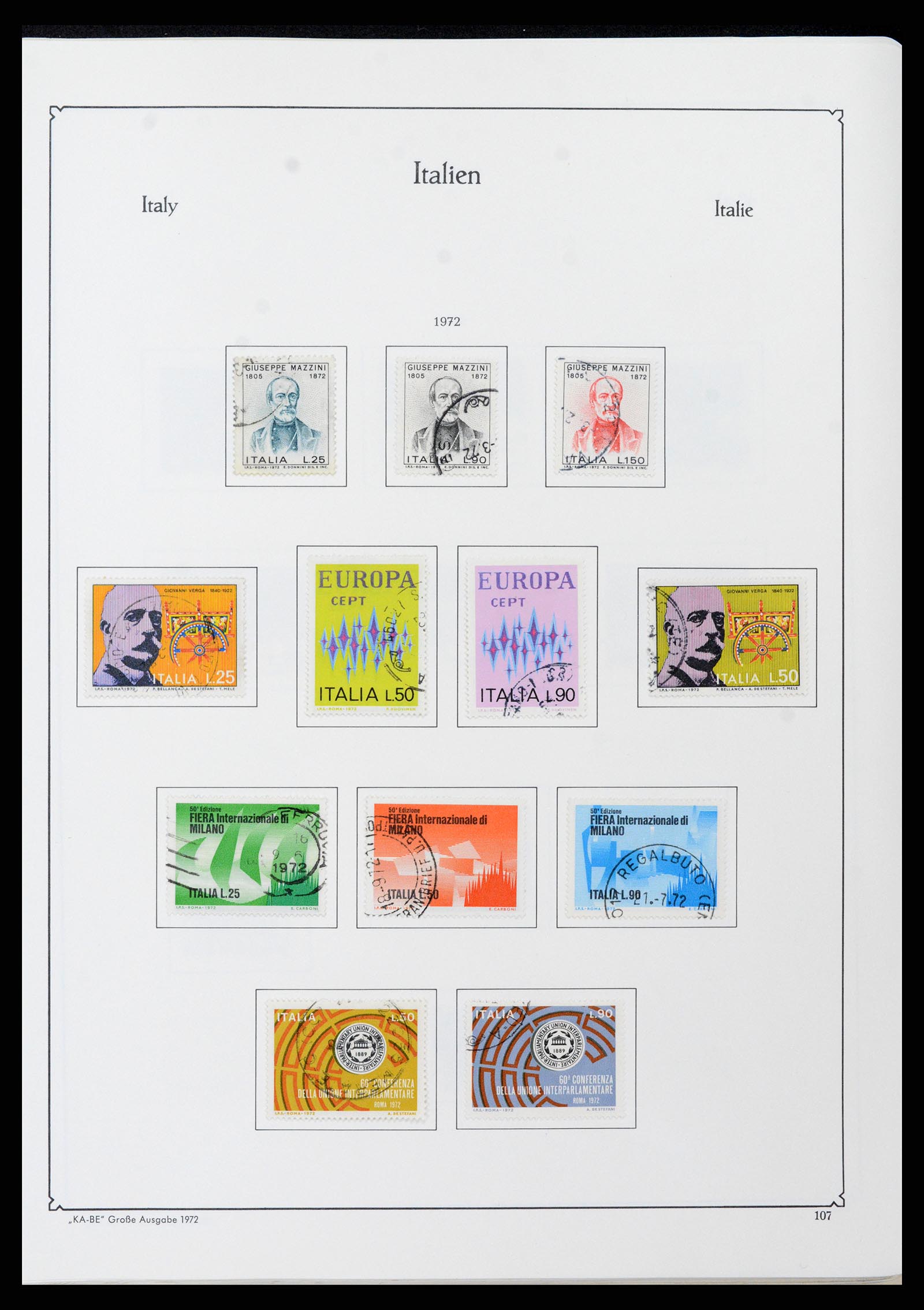 37605 154 - Postzegelverzameling 37605 Italië en Staten 1855-1974.