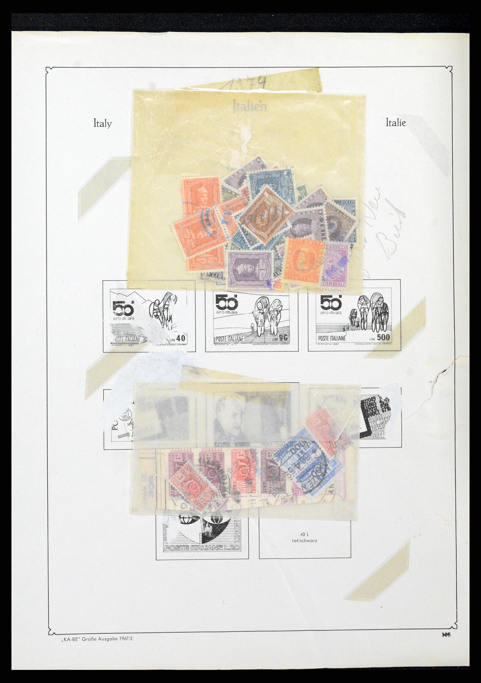 37605 182 - Postzegelverzameling 37605 Italië en Staten 1855-1974.