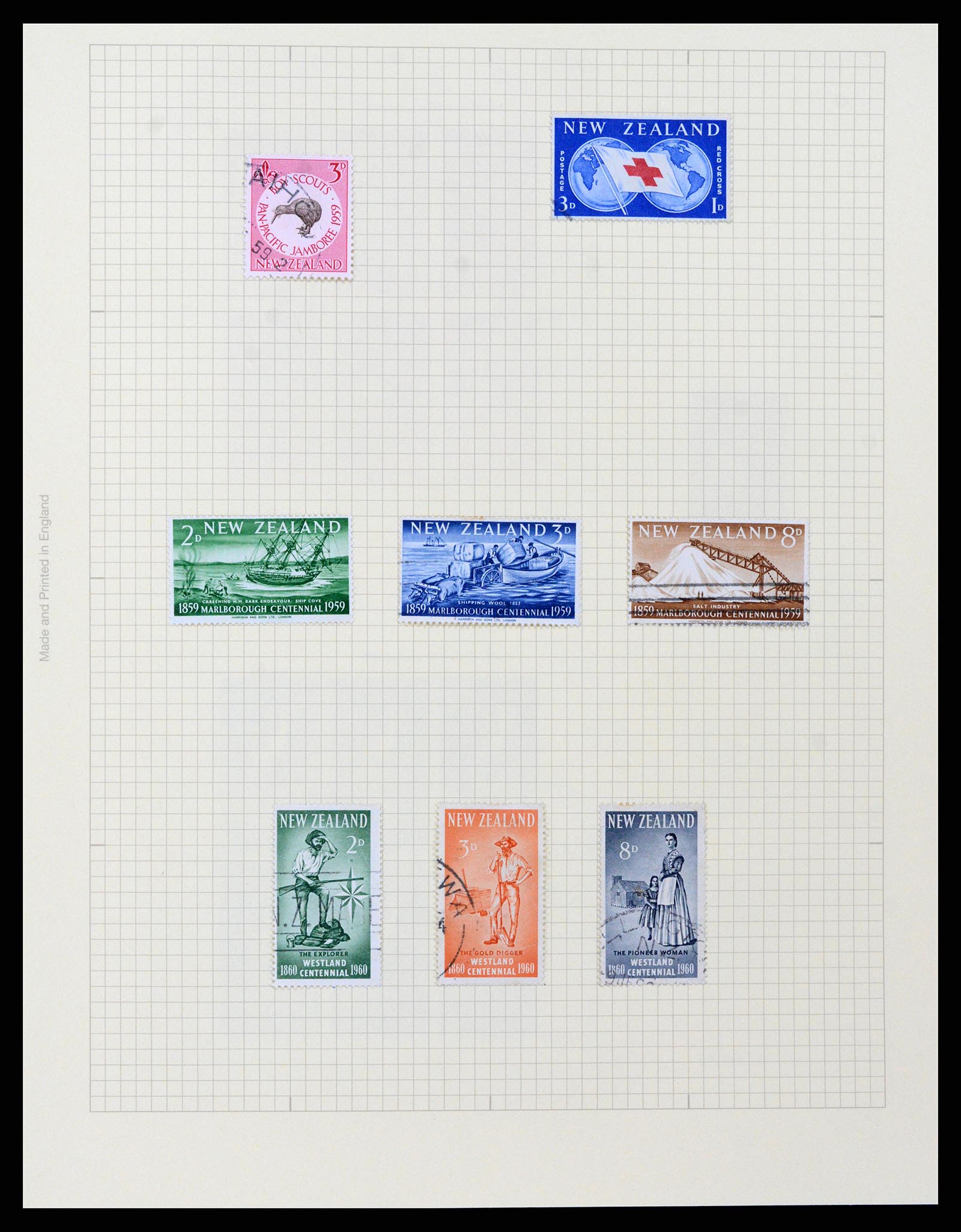 37608 091 - Postzegelverzameling 37608 Nieuw Zeeland 1874-2014.