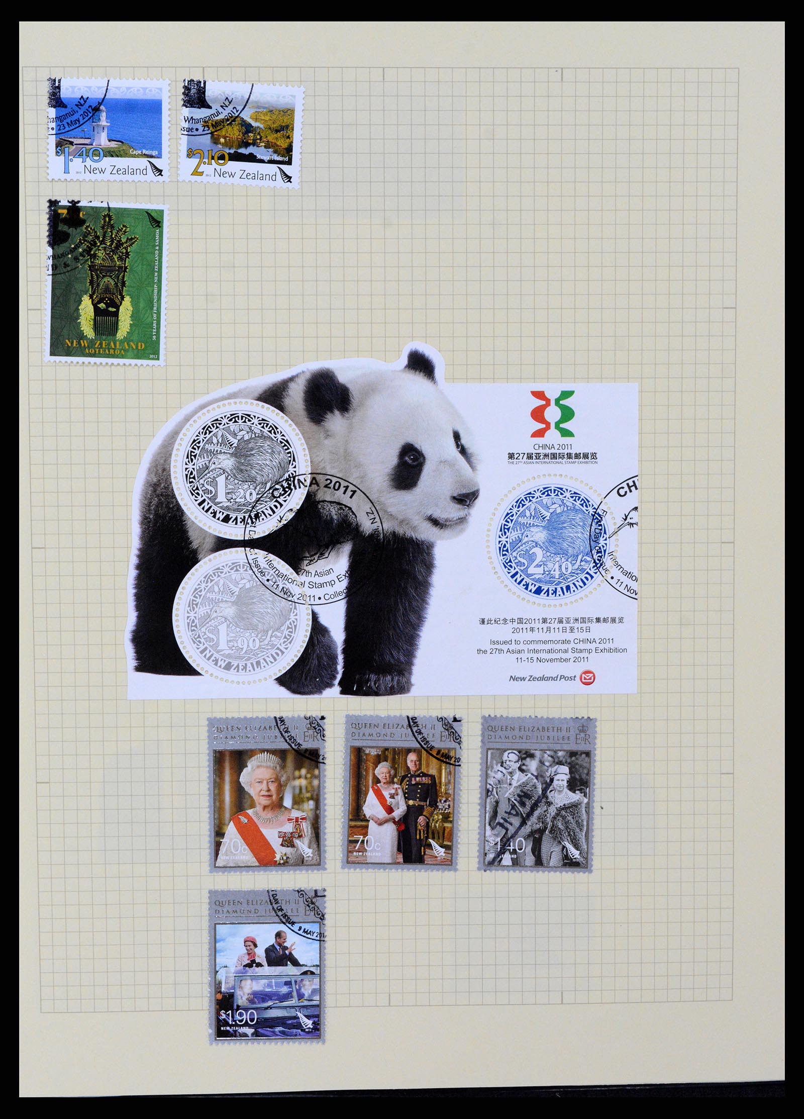 37608 459 - Stamp collection 37608 New Zealand 1874-2014.