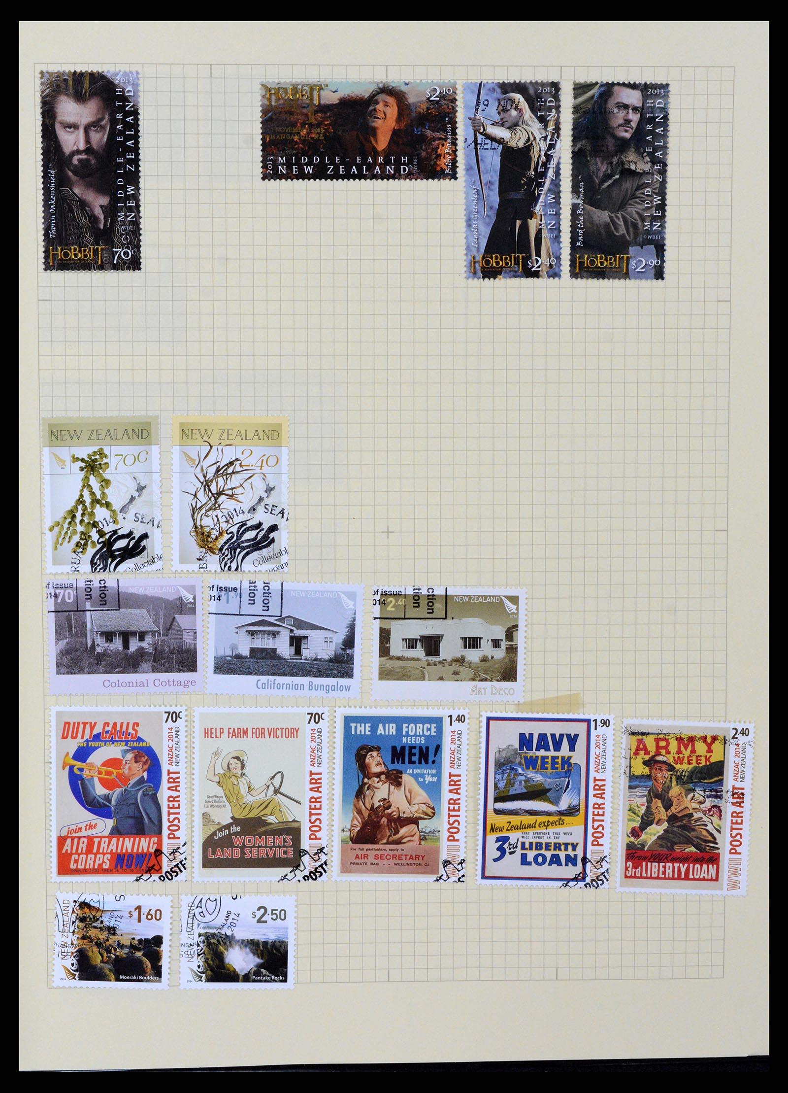 37608 464 - Stamp collection 37608 New Zealand 1874-2014.