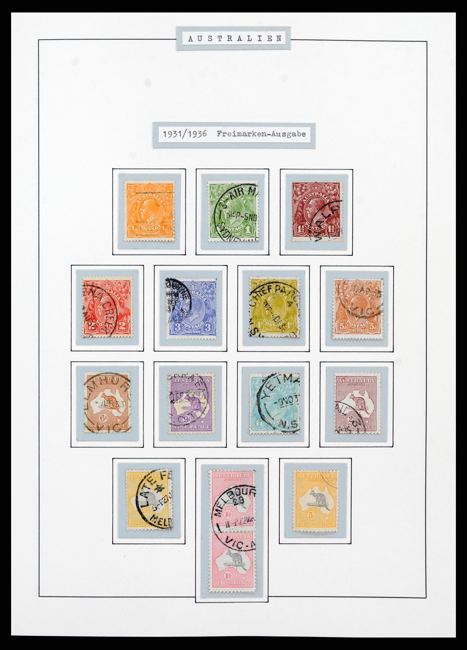37609 0038 - Postzegelverzameling 37609 Australië 1913-1999.