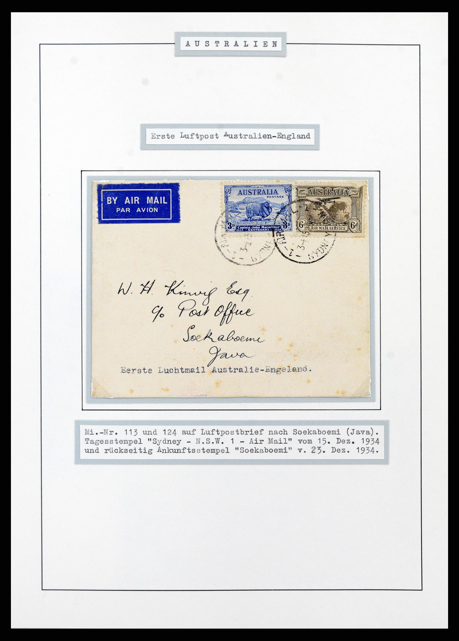 37609 0050 - Postzegelverzameling 37609 Australië 1913-1999.