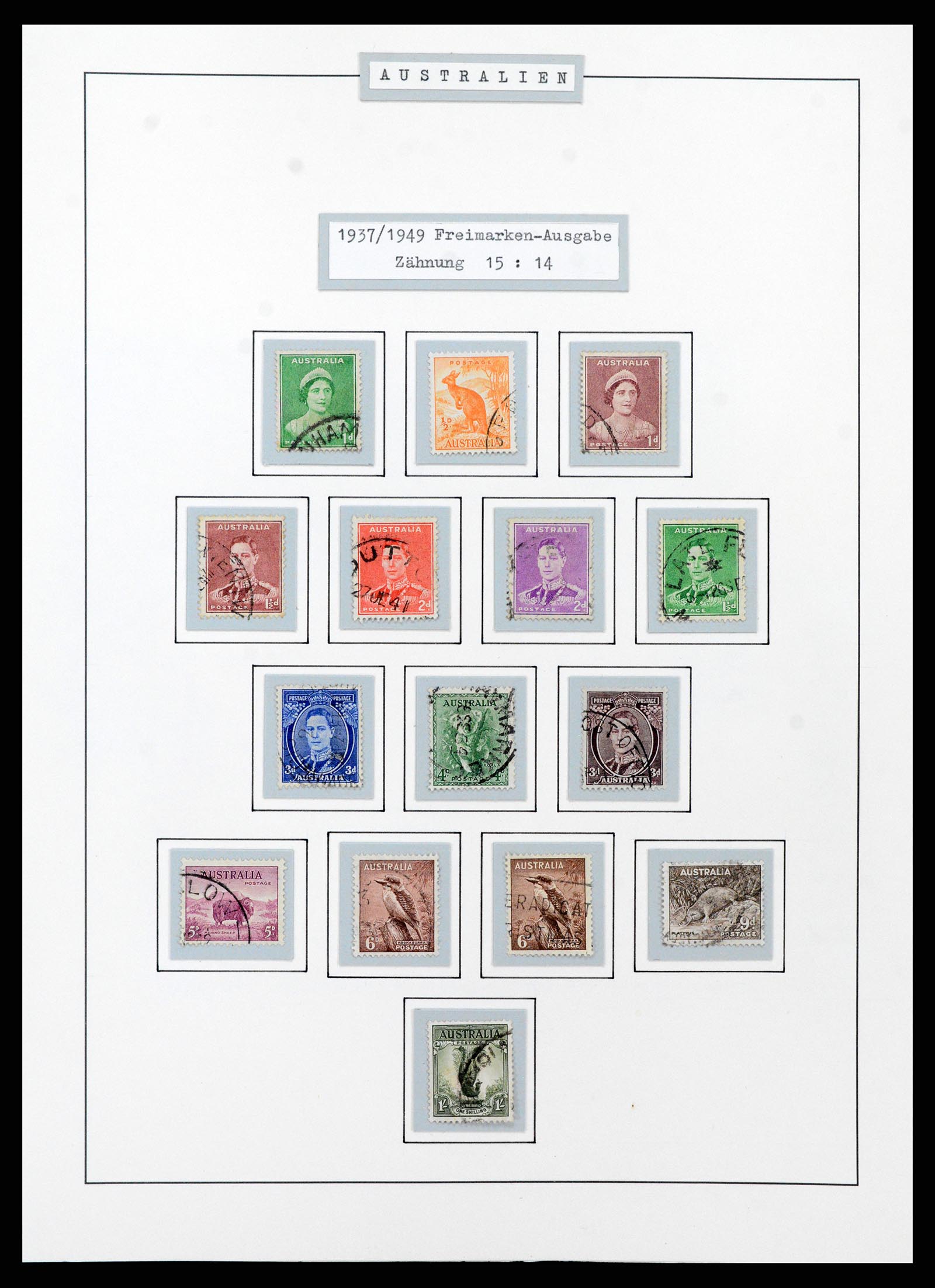 37609 0064 - Postzegelverzameling 37609 Australië 1913-1999.