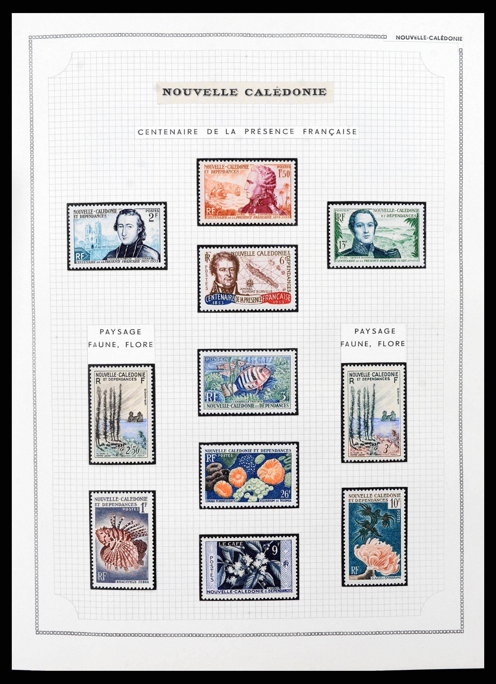 37612 001 - Postzegelverzameling 37612 Nieuw Caledonië 1955-1997.